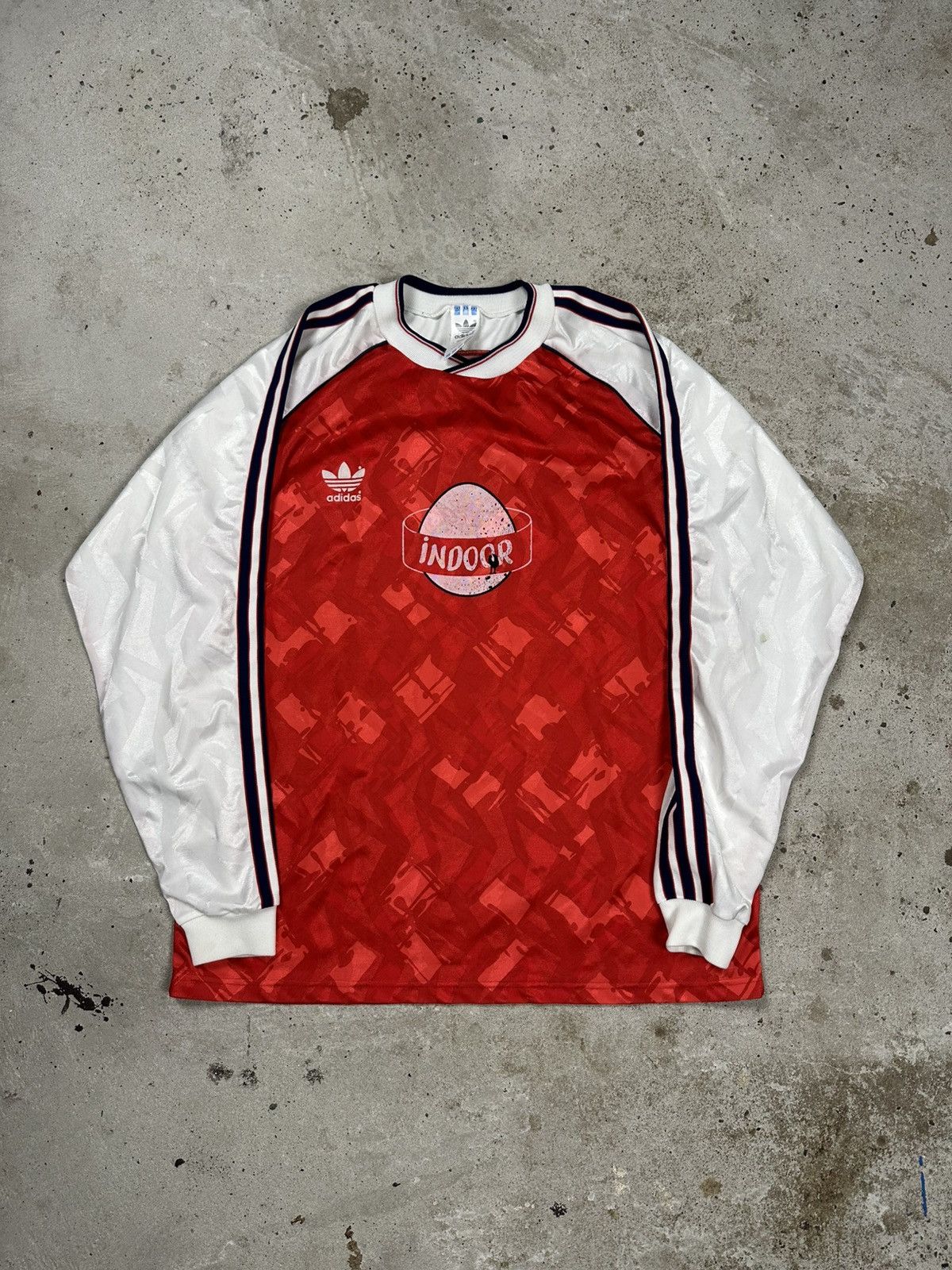 Adidas Vintage 90s Adidas Template Red Long Sleeve Jersey Blokecore Size US L / EU 52-54 / 3 - 1 Thumbnail