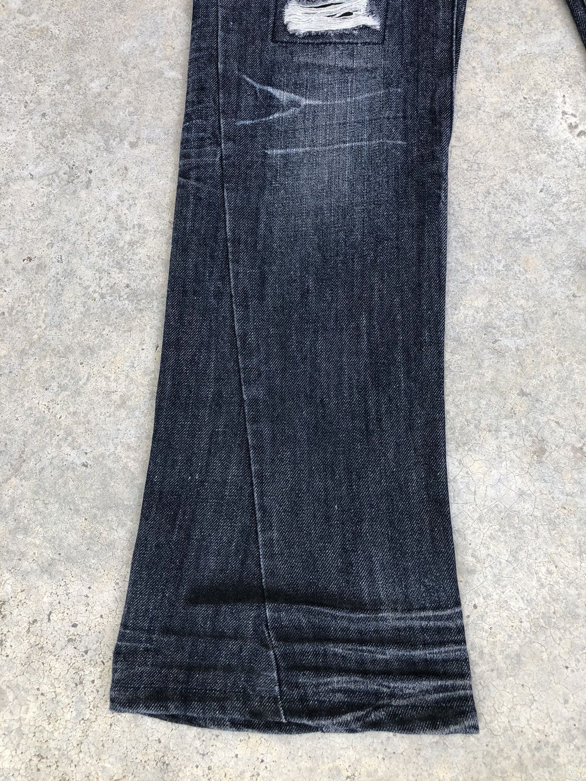 Y2k Blacklabel Sho Flared Jeans Distressed Jeans