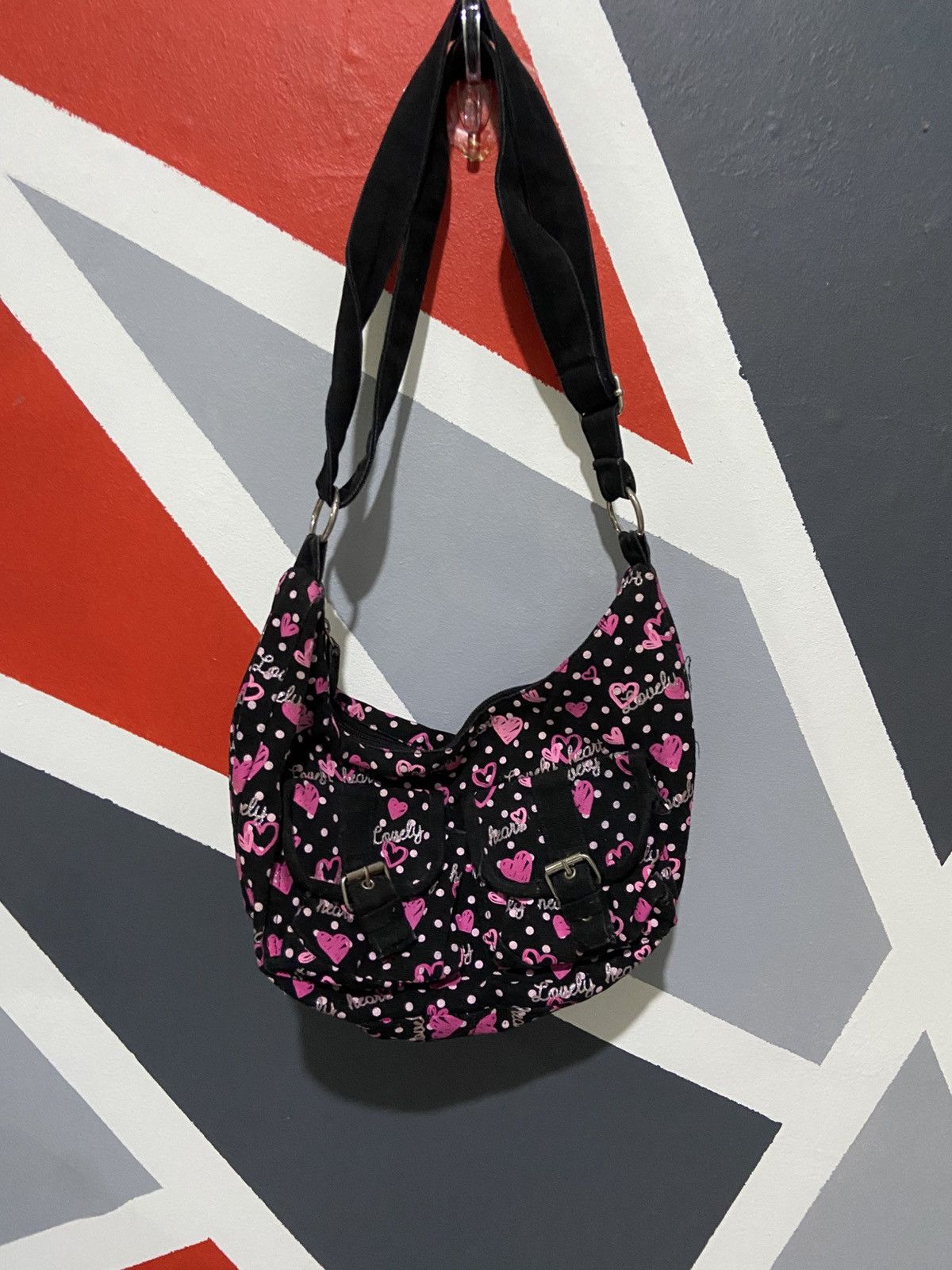 Japanese Brand Full Print Love Heart Bag Size ONE SIZE - 6 Thumbnail