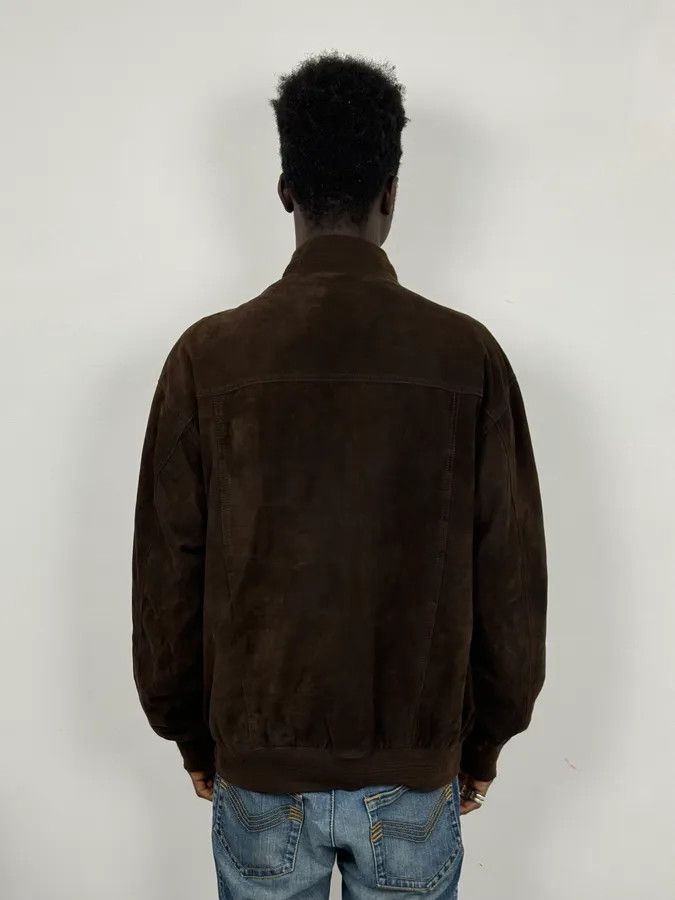 Vintage Italian Archive Brown Suede Leather Buttoned Jacket Size US L / EU 52-54 / 3 - 3 Thumbnail