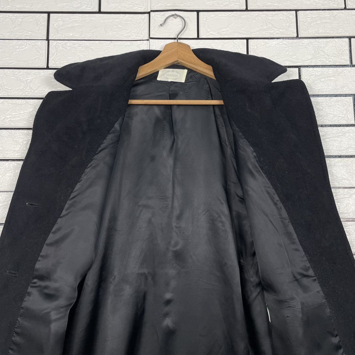 Other Italian Designer Vardini Black Wool Coat Size M / US 6-8 / IT 42-44 - 13 Thumbnail
