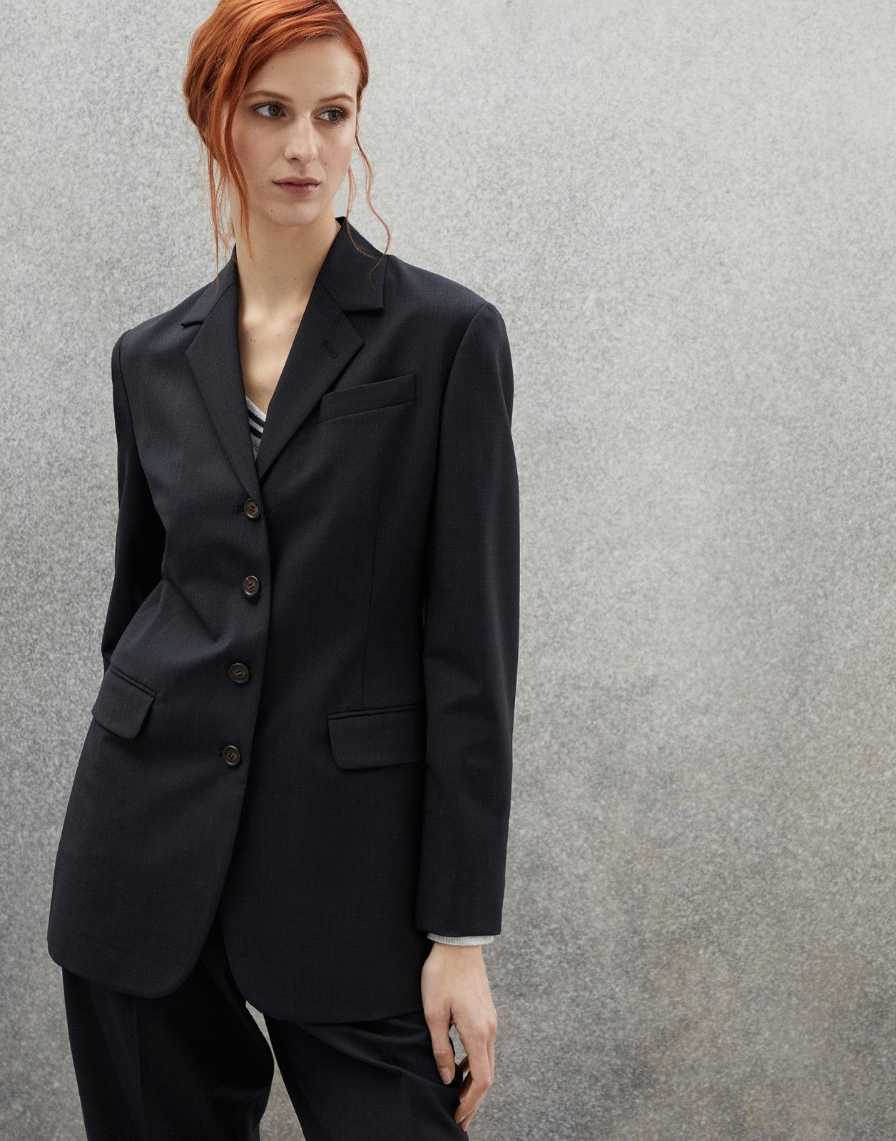 Brunello Cucinelli o1la1rc1a0225 Wool Blazer in Black Size L / US 10 / IT 46 - 1 Thumbnail