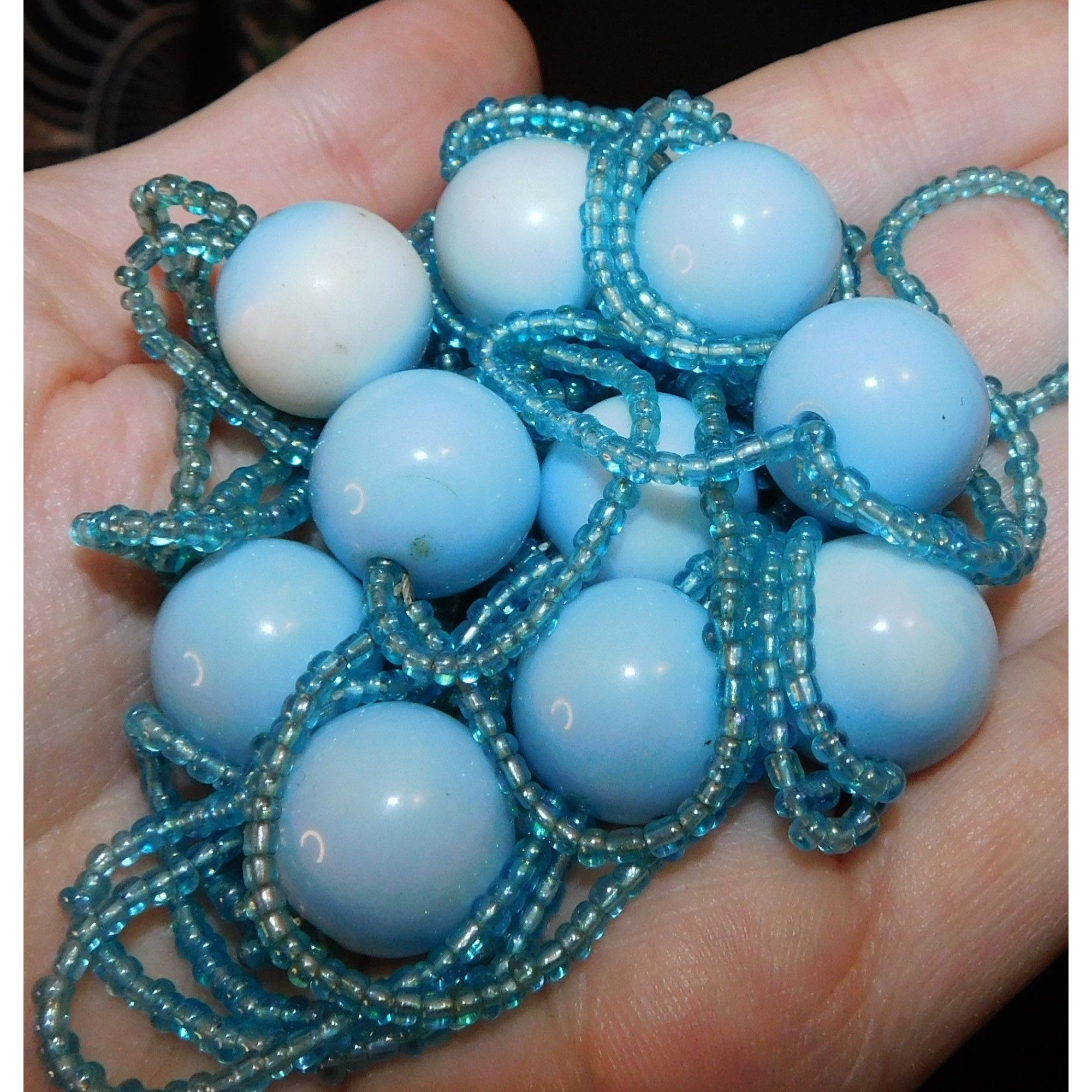 Other Blue Glass And Acrylic Beaded Necklace Size ONE SIZE - 2 Thumbnail