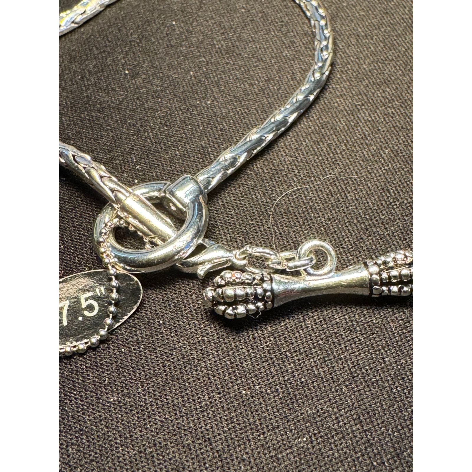 Other Da Vinci Silver Tone Toggle Clasp Braided Chain Bracelet Size ONE SIZE - 2 Thumbnail