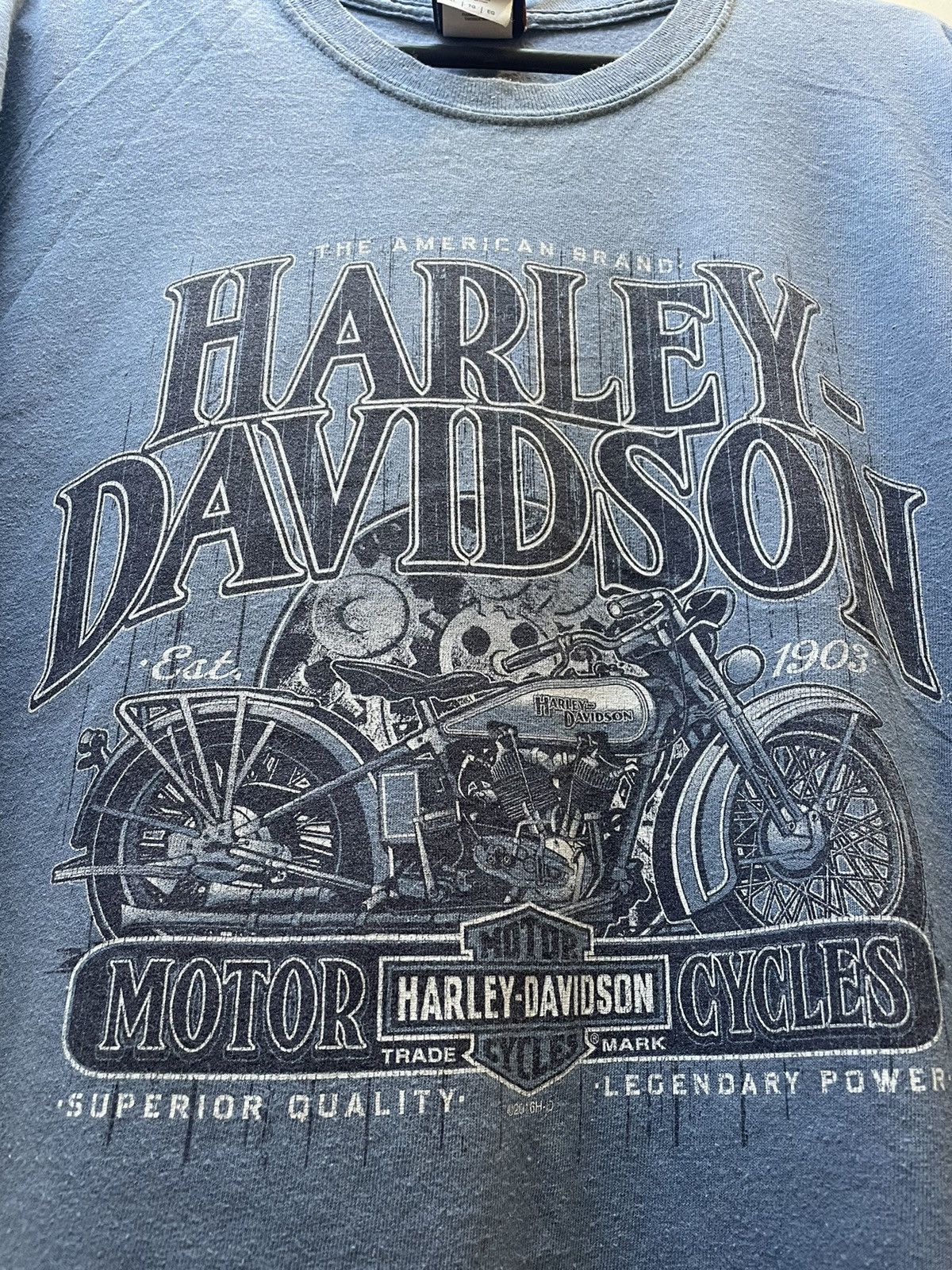 Harley Davidson × Vintage Vintage Harley Davidson shirt moto Size US XL / EU 56 / 4 - 2 Thumbnail