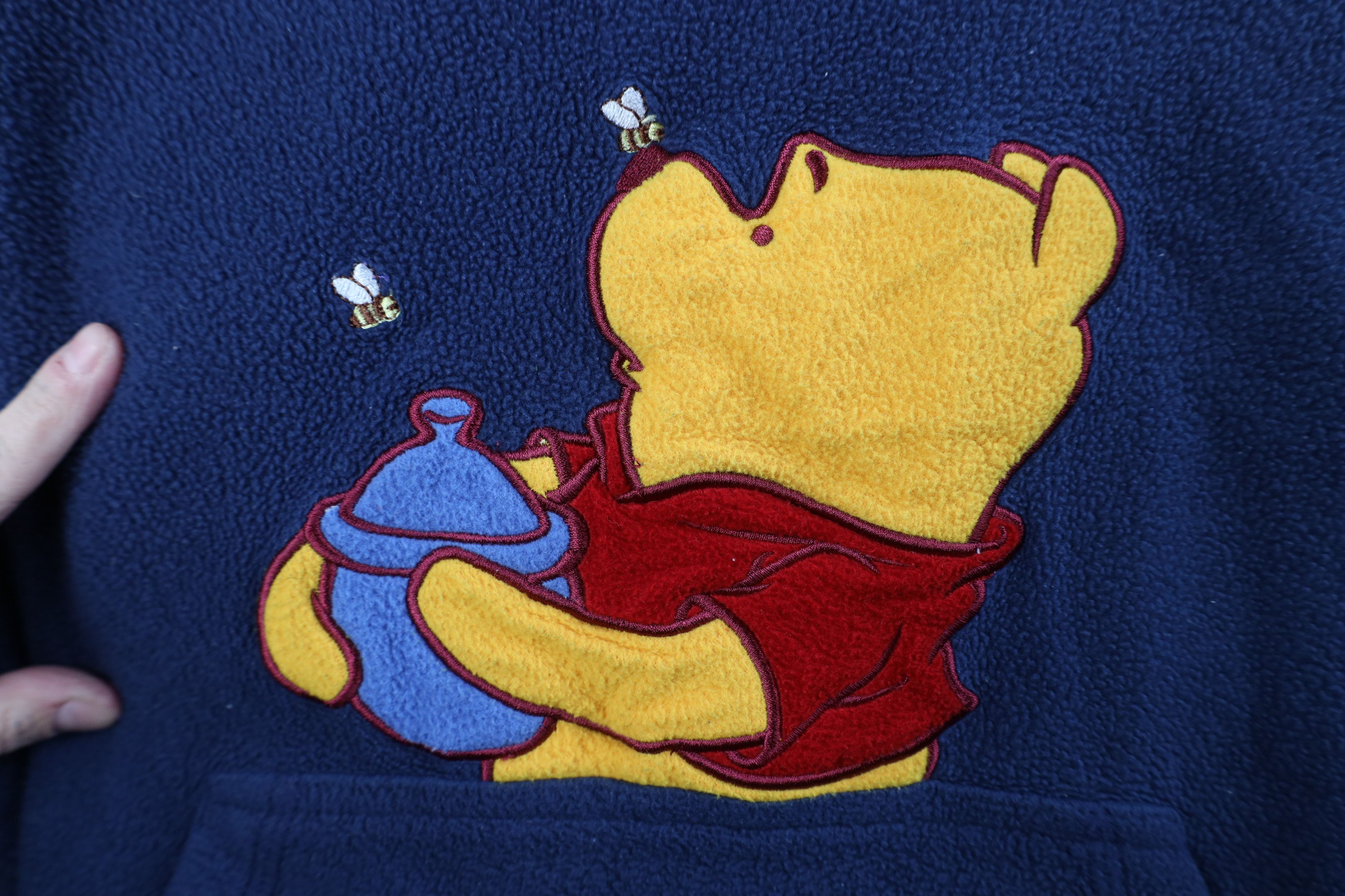 Disney Vintage 90s Disney Winnie the Pooh Fleece Hoodie Sweatshirt Size L / US 10 / IT 46 - 5 Thumbnail