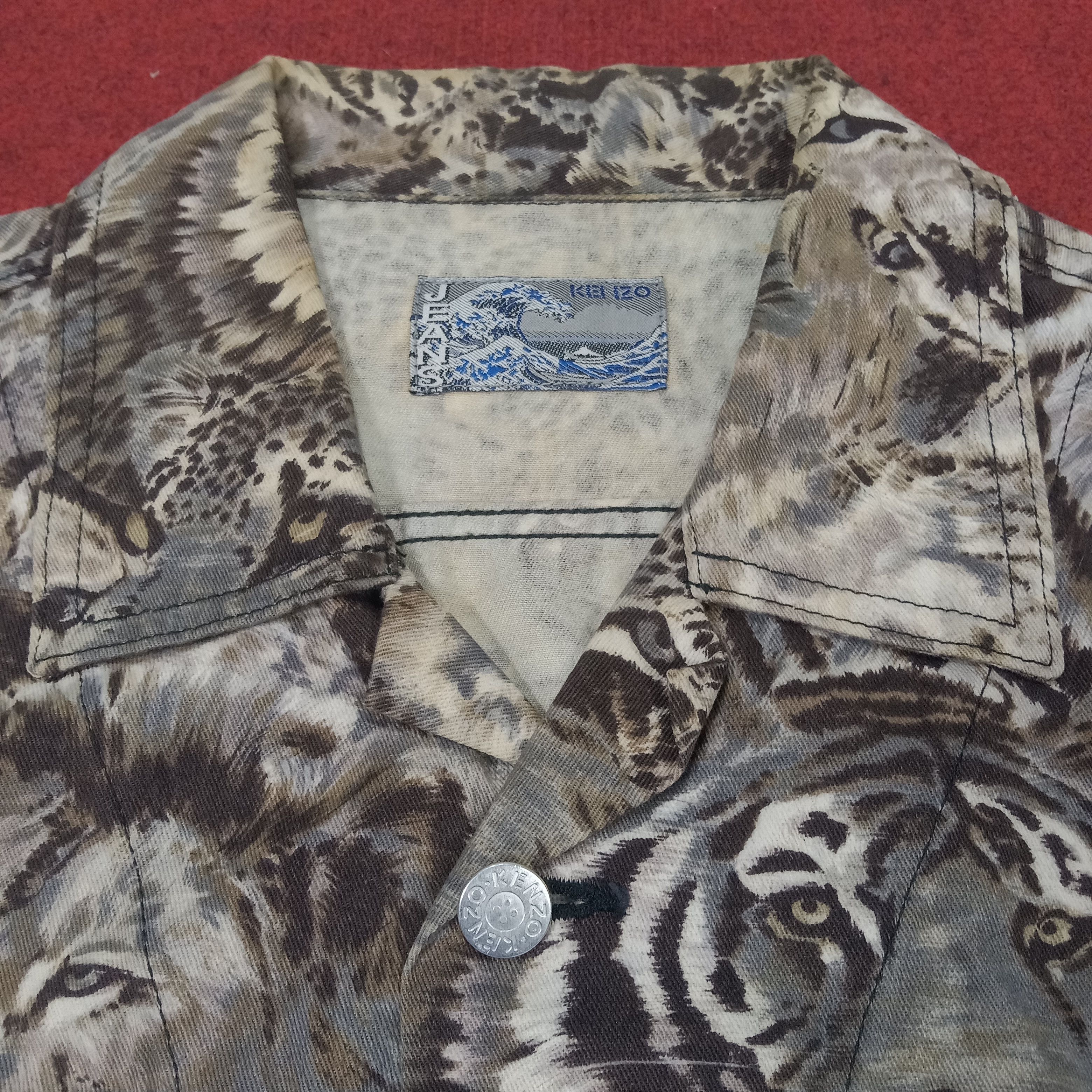 Japanese Brand × Kenzo × Vintage Kenzo Fashion Style Full Print Tiger Lion Design Jacket Size L / US 10 / IT 46 - 5 Thumbnail