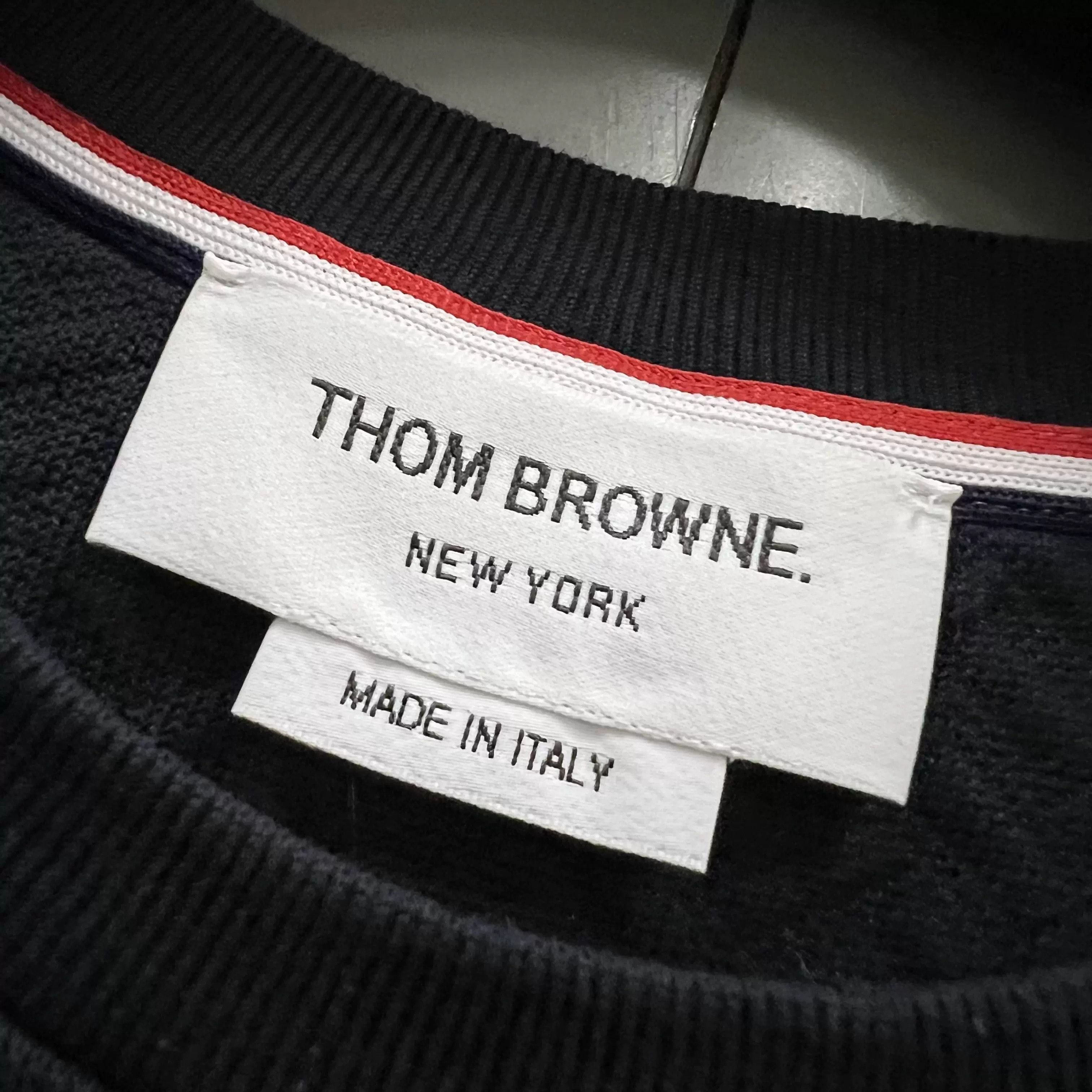 Thom Browne Thom Browne TB Striped Trim Logo Sweatshirt Size US XS / EU 42 / 0 - 3 Thumbnail