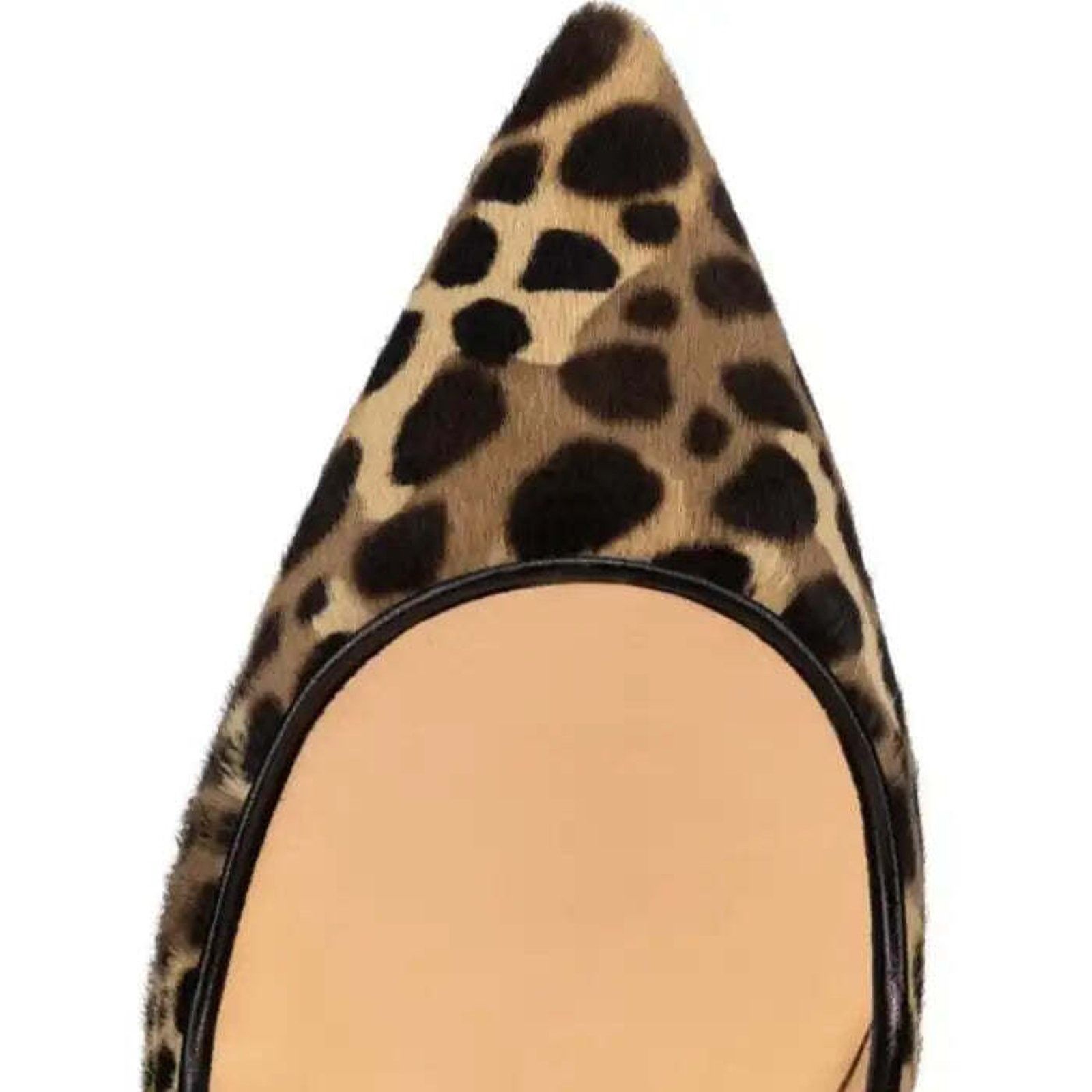 Christian Louboutin So Kate 120 Pony Fur Leopard Black Brown Heel Pump 37.5 Size US 7.5 / IT 37.5 - 6 Thumbnail