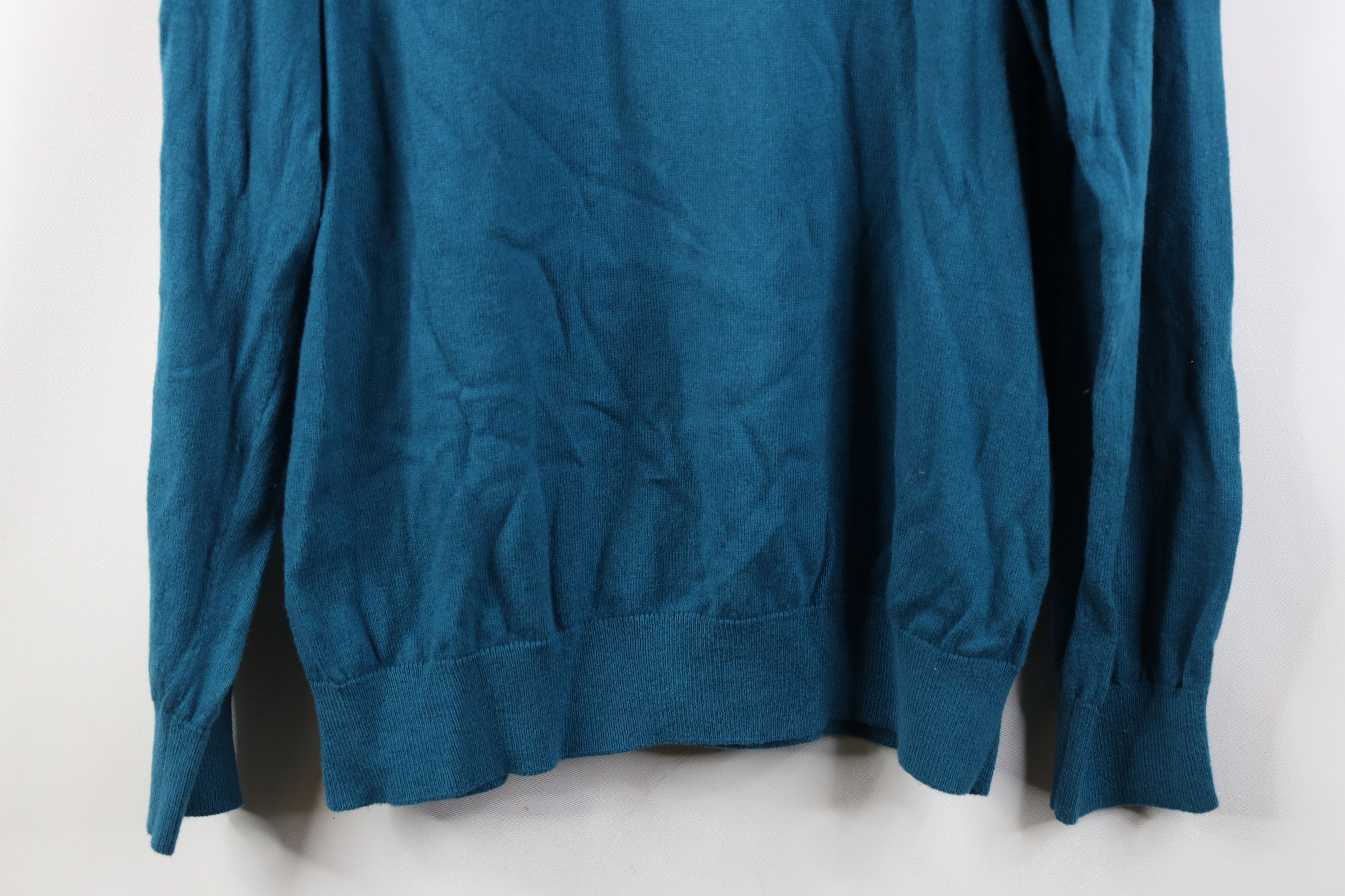 L.L. Bean Vintage LL Bean Cotton Cashmere Ribbed Knit 1/4 Zip Sweater Size US L / EU 52-54 / 3 - 3 Thumbnail
