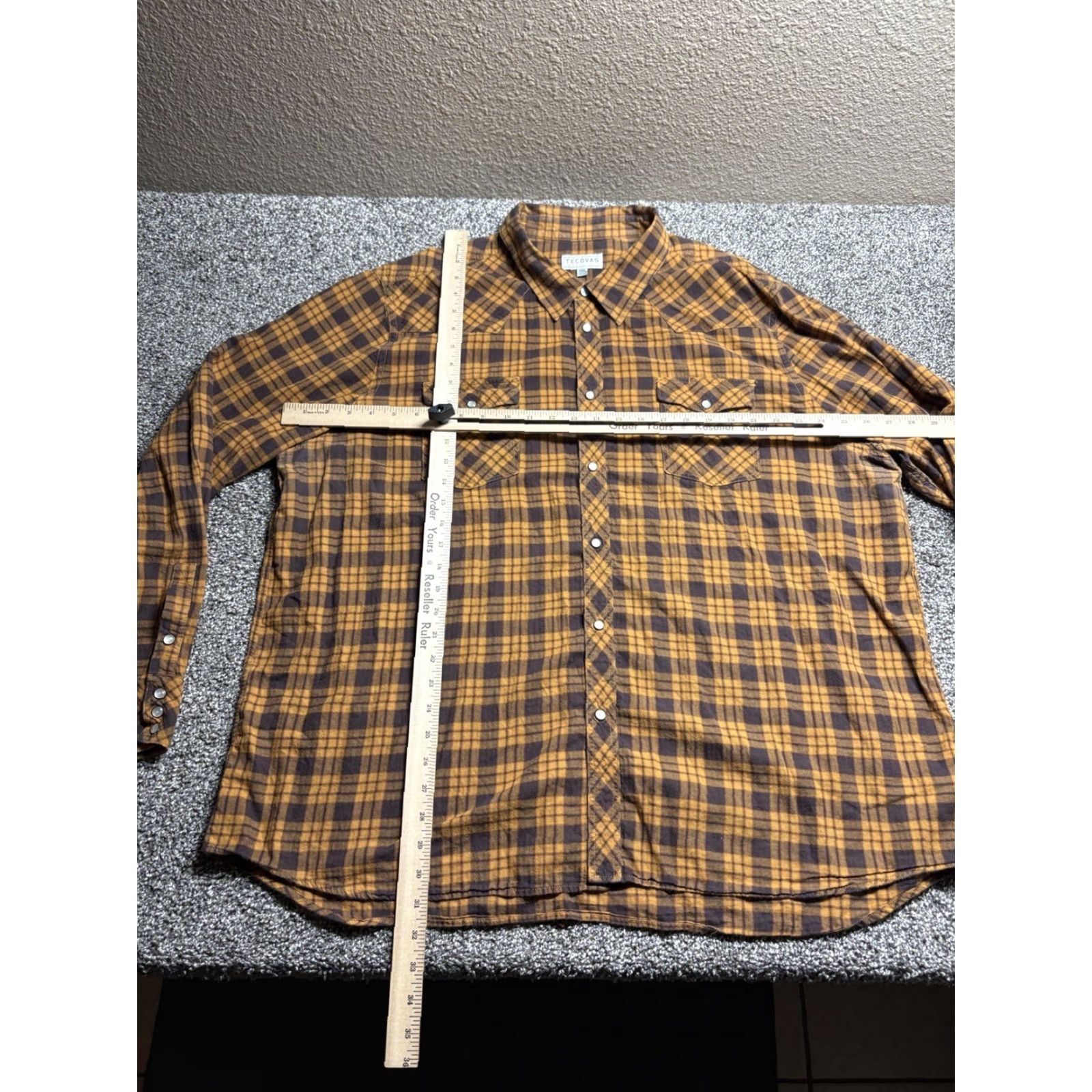 Tecovas Tecovas Pearl Snap Flannel Shirt Men 3XL Western Plaid Cowboy Long Sleeve Shirt Size US XXL / EU 58 / 5 - 5 Thumbnail