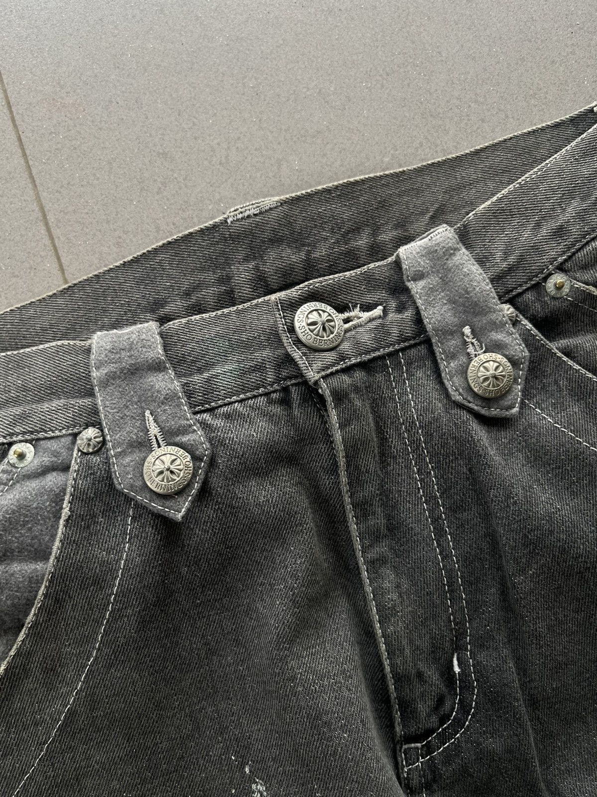 5351 POUR LES HOMMES JAPANESE BERNINGS SHO FLARE PANTS POEM GOTHIC DENIM VKEI Size US 30 / EU 46 - 7 Thumbnail