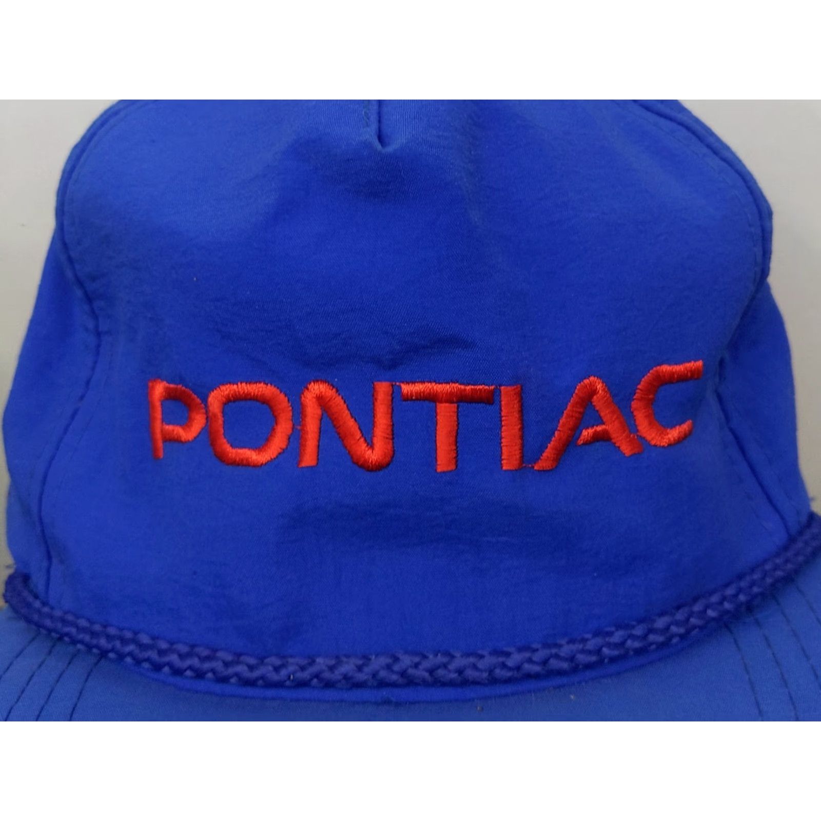 Vintage VINTAGE Yupoong Pontiac Snapback Nylon Hat Mens One Size Blue USA 90s Cars Adjustable Snapback Hat Size ONE SIZE - 2 Thumbnail