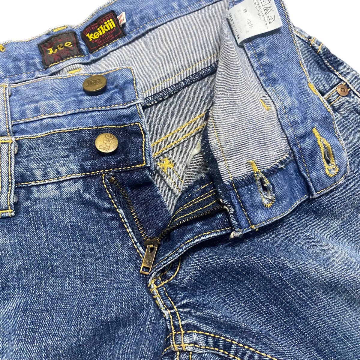 Japanese Brand Keikii Lee Denim Double Waist Flare Jeans Size US 29 - 17 Thumbnail