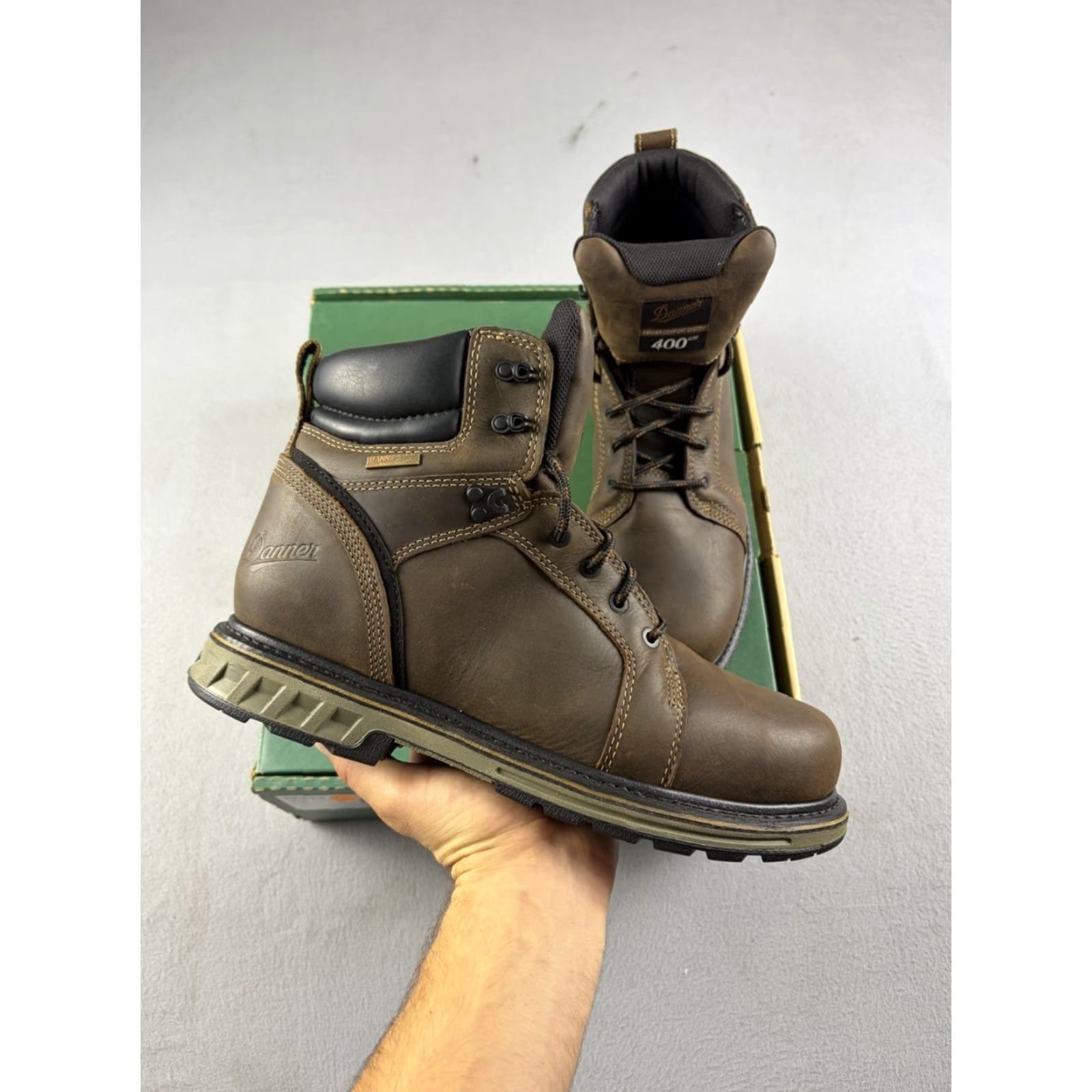 Danner Danner Steel Yard 12536 Boot Men 11.5 Brown Waterproof Leather 6” Work Hunting Outdoor Shoes D Boot Mens Brown 11.5 Size US 12 / EU 45 - 2 Thumbnail
