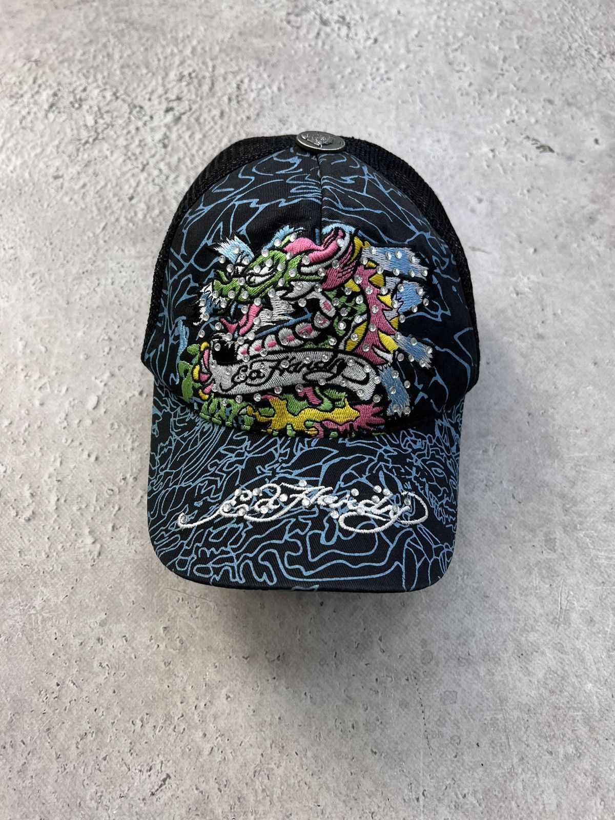 Ed Hardy Koi Hat Vintage Rare Ed Hardy × Japanese Brand × Vintage y2k Ed Hardy snapback  main image 3