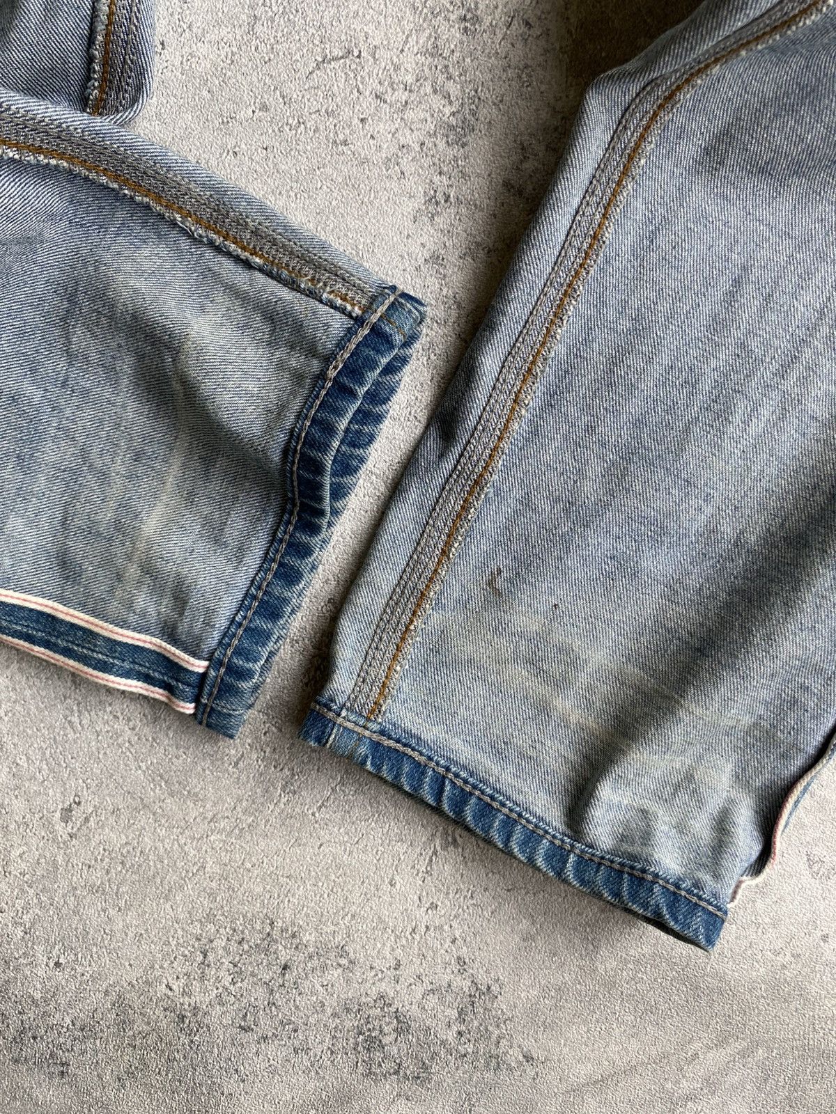 Edwin Edwin Edokatsu Distressed Selvedge Denim Size US 33 - 13 Thumbnail