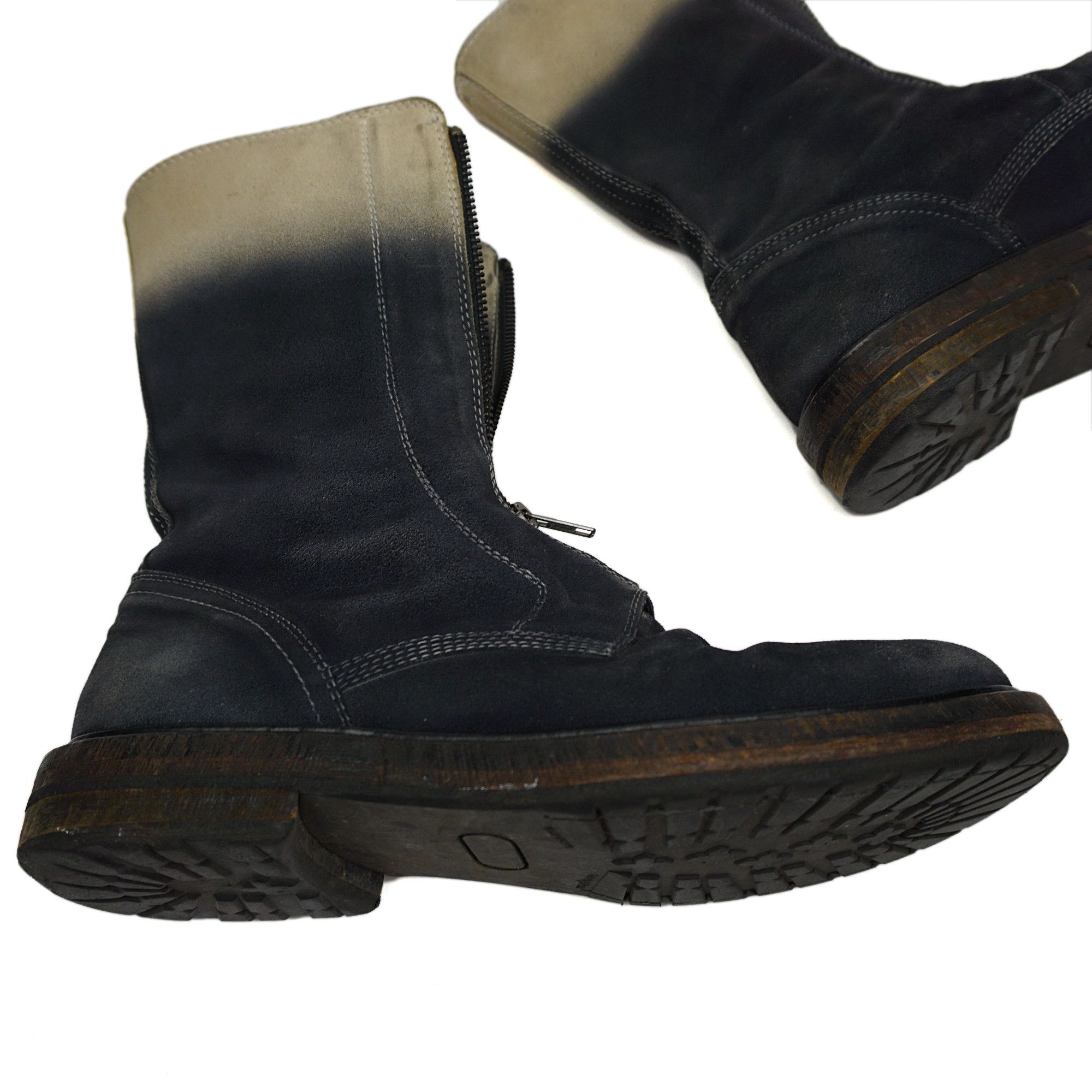 Ann Demeulemeester Ann Demeulemeester AW12 Double Zip Gradient Suede Boots Size US 9 / EU 42 - 8 Thumbnail