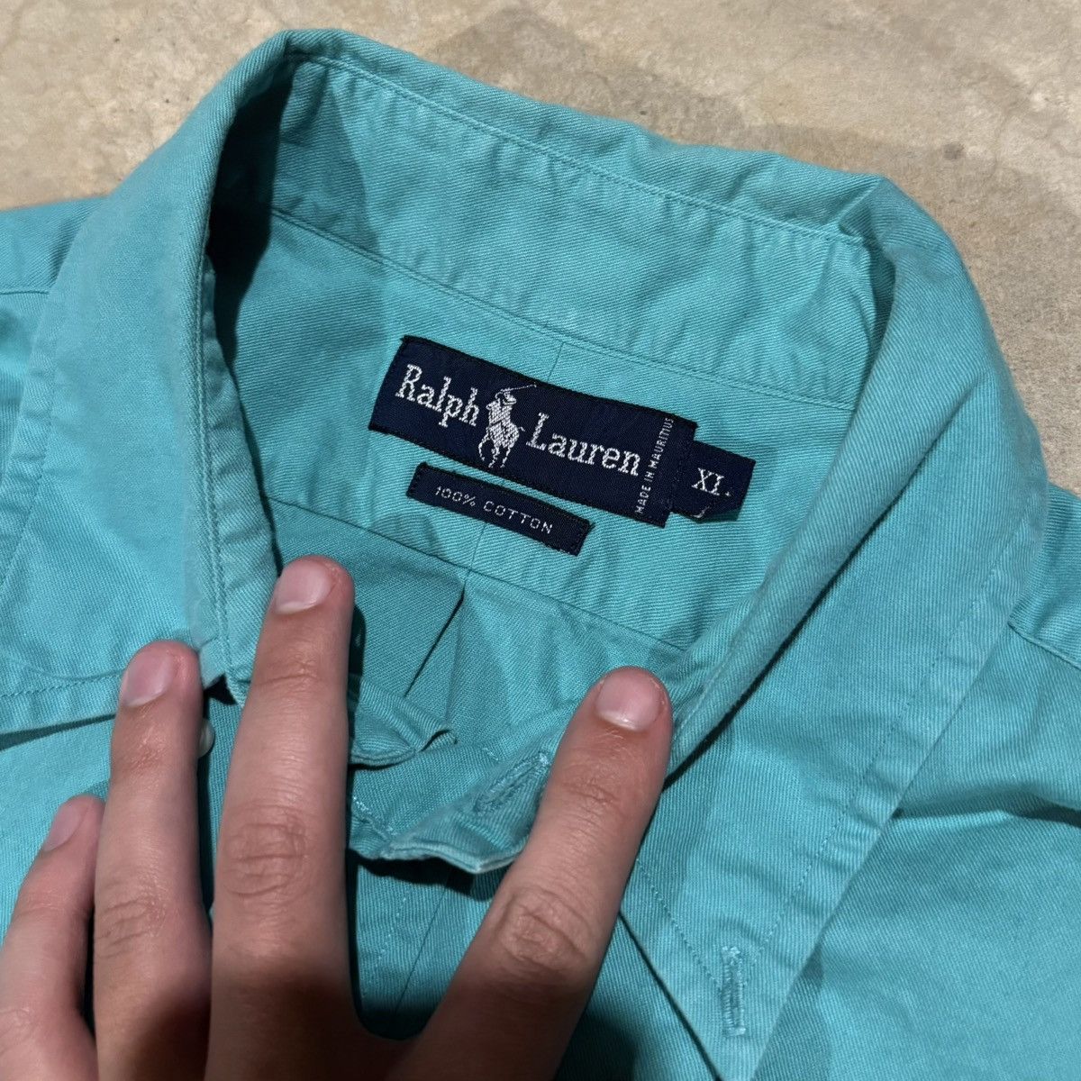 Polo Ralph Lauren Vintage 1990s Polo Ralph Lauren Pony Logo Button Up Shirt Size US XL / EU 56 / 4 - 4 Thumbnail