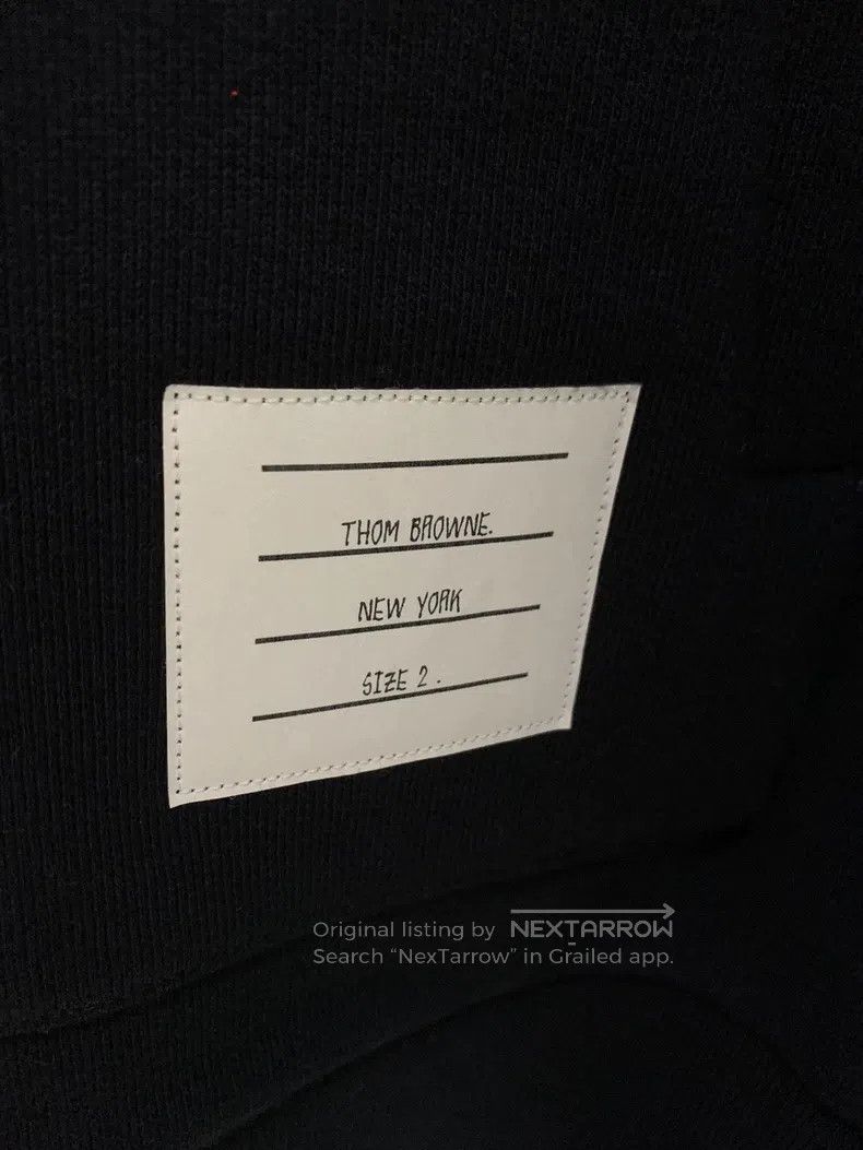 Thom Browne Thom Browne Dark Blue Hooded Sweatshirt Size US M / EU 48-50 / 2 - 2 Thumbnail