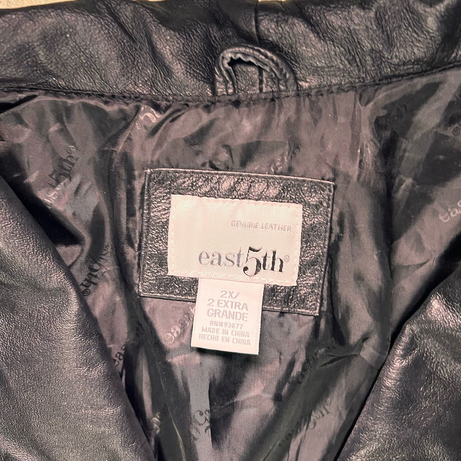 Vintage East 5th Women's Black Genuine Leather Long Sleeve Size 2XL Size XXL / US 16-18 / IT 52-54 - 2 Thumbnail