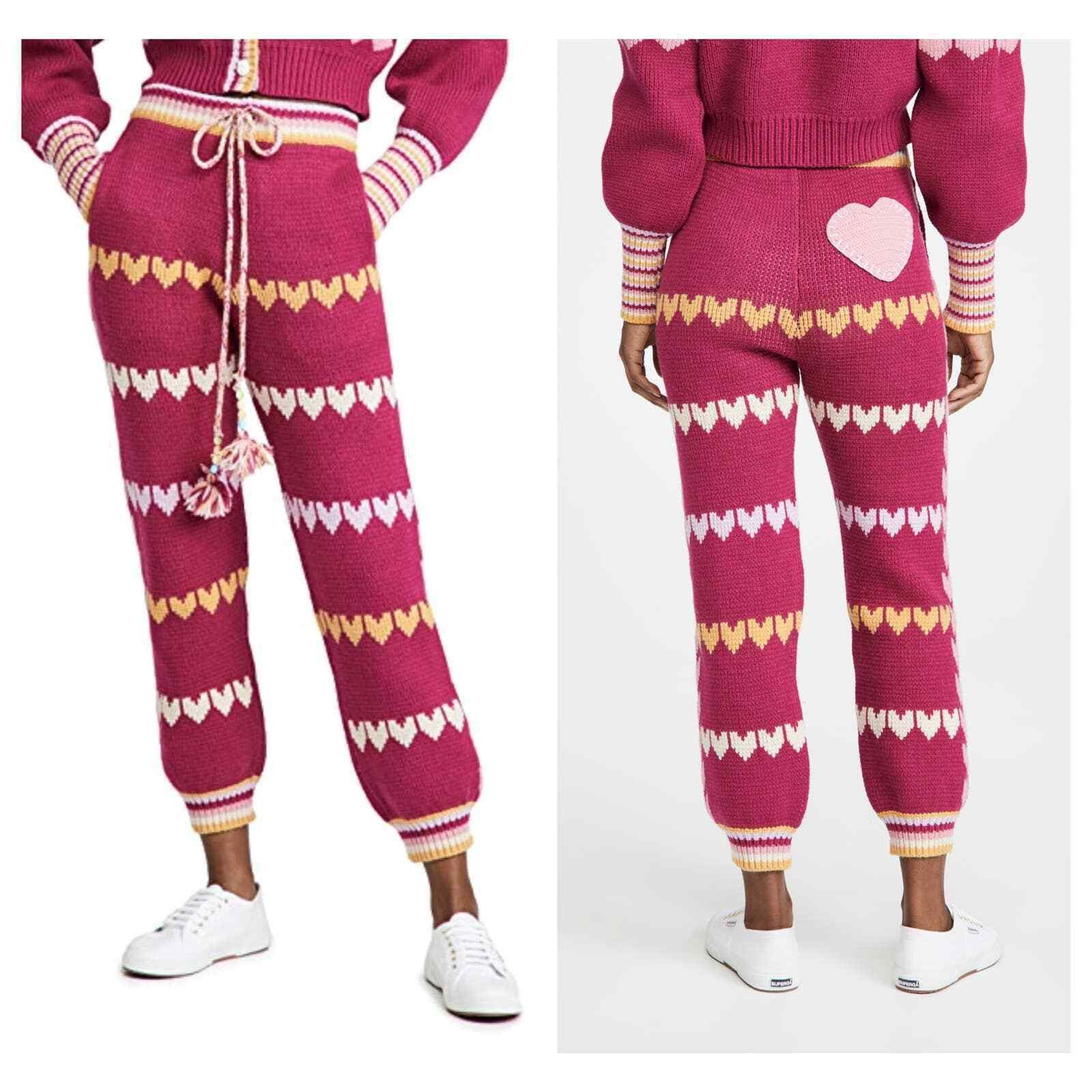 image of NWT Loveshackfancy Chabela Knit Pants (M) in Pink, Women's (Size 27)