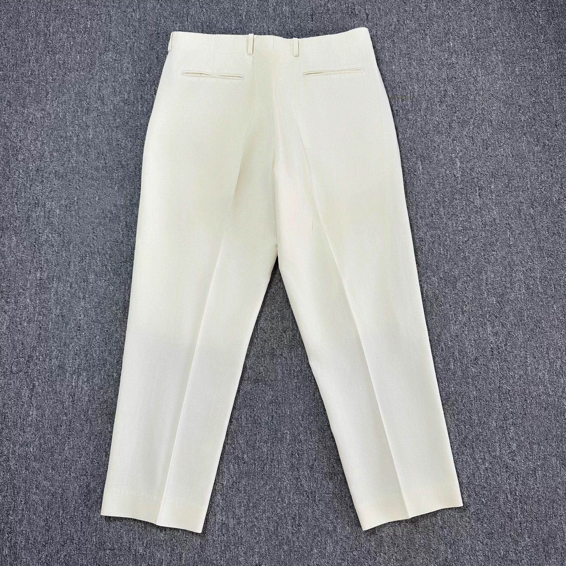 Dior Dior Man 19ss Cream 100% Wool Trousers 50 Mint Size US 34 / EU 50 - 3 Thumbnail
