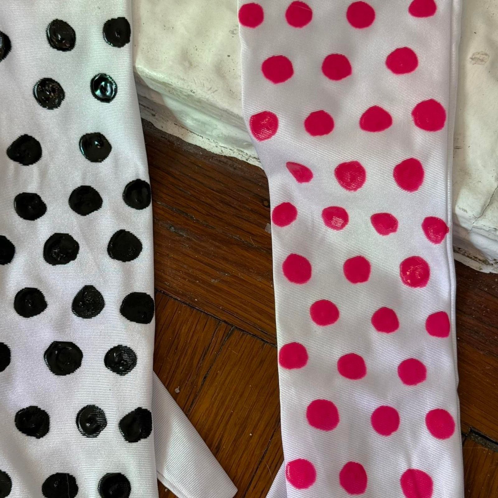 Other ✿ ⋆ 𓆩♡𓆪 Hand Painted Polka Dot Opera Gloves 𓆩♡𓆪 ⋆ ✿ Size ONE SIZE - 3 Thumbnail
