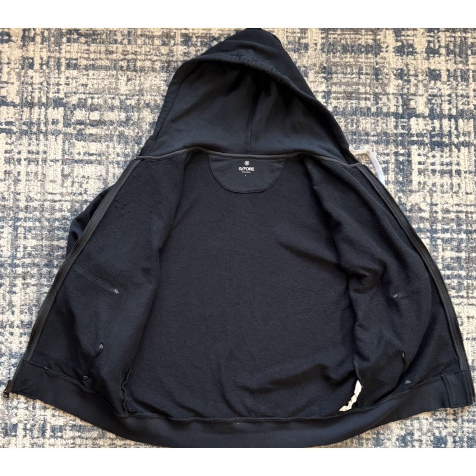 G/FORE G/FORE Men’s Skull Black Full Zip Hoodie Size Large Bellagio Golf Hoodie Mens Large Black Zip Embroidered Logo Pockets Size US L / EU 52-54 / 3 - 7 Thumbnail