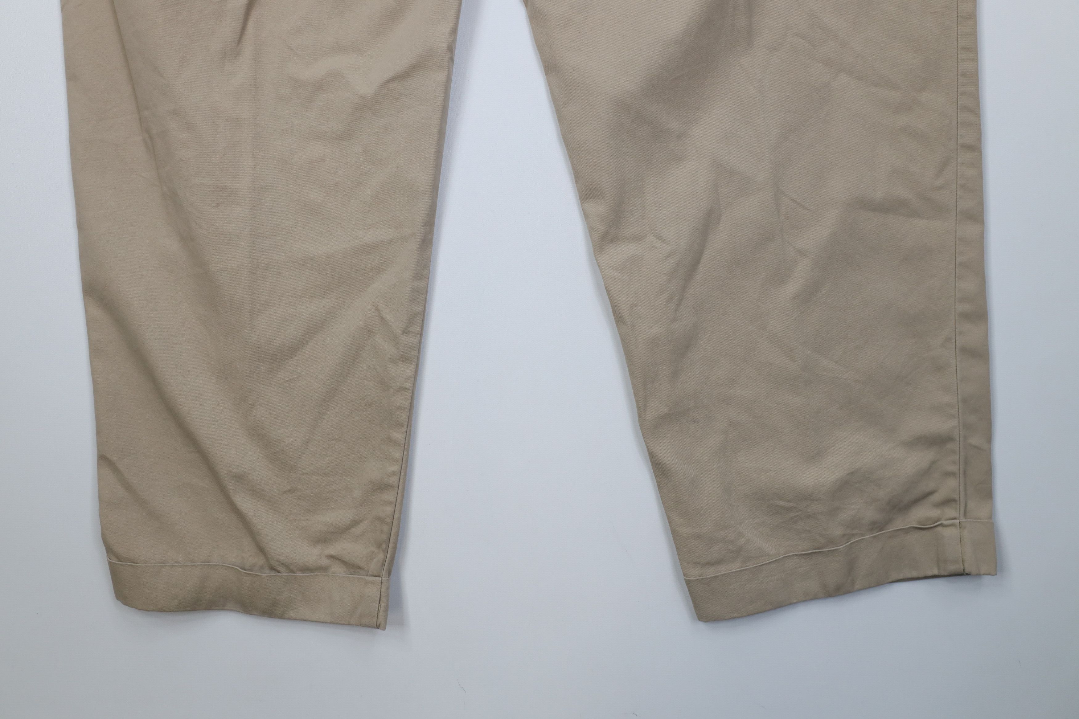 Polo Ralph Lauren Vintage 90s Ralph Lauren Wide Leg Chino Pants Beige Cotton Size US 38 / EU 54 - 13 Thumbnail