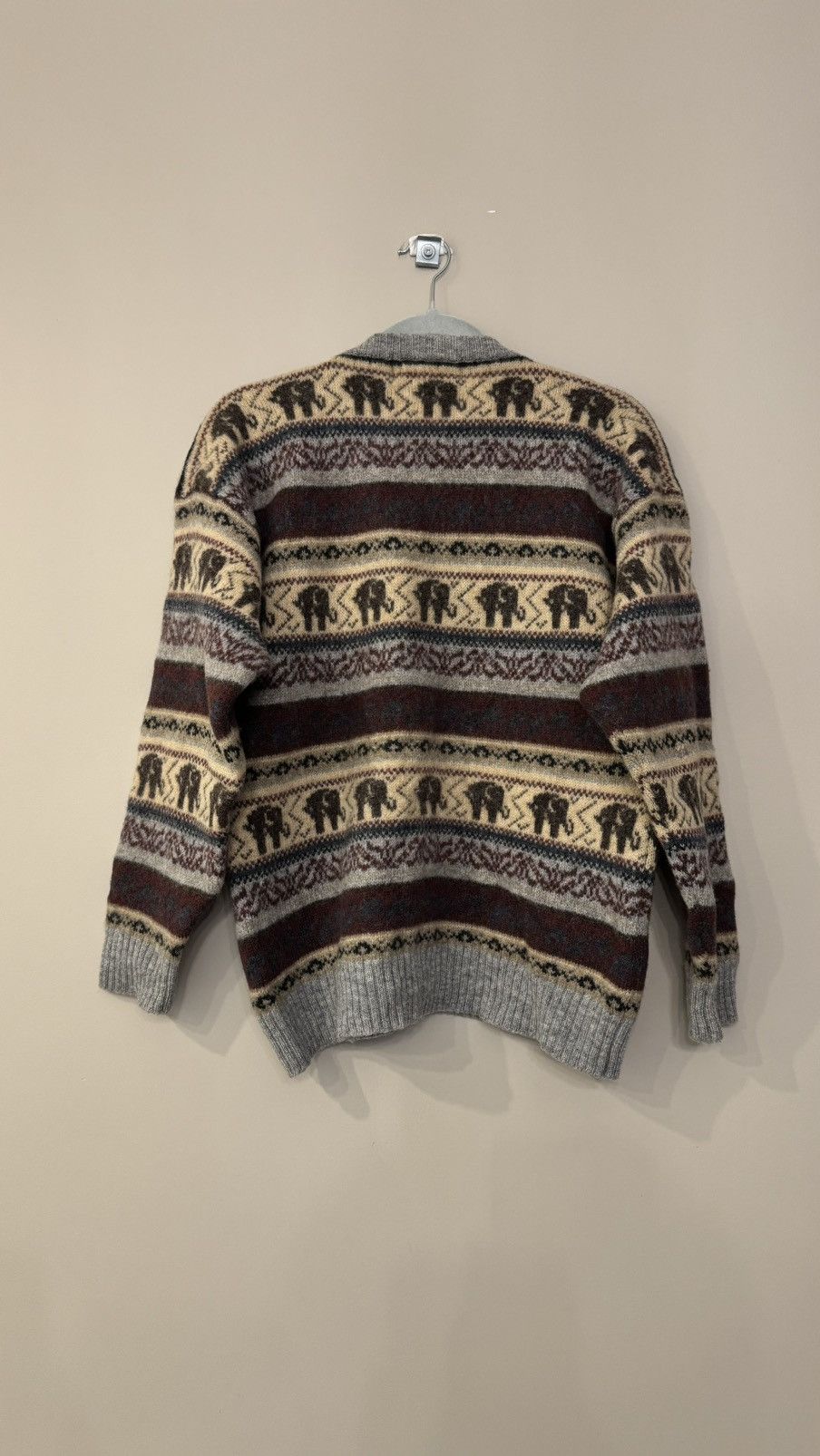 Vintage Wool sweater with elephants vintage rare island style norway Size US S / EU 44-46 / 1 - 5 Thumbnail