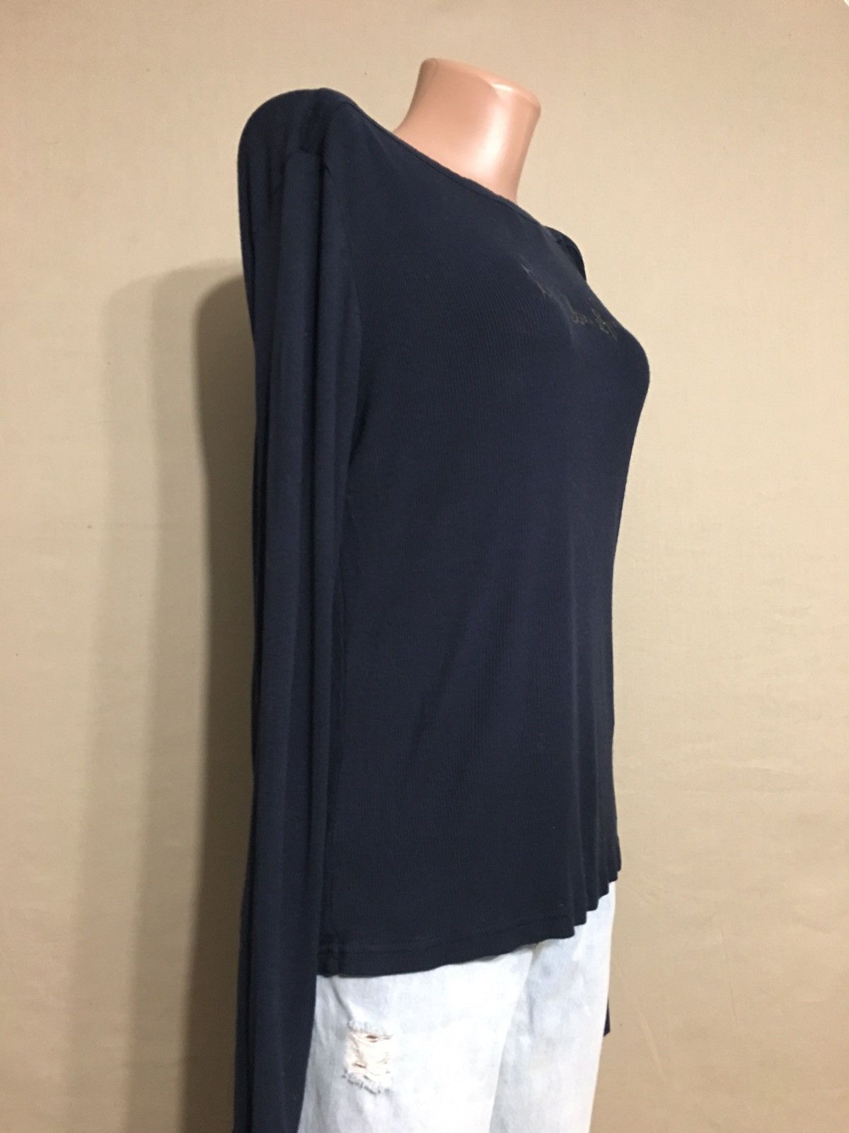 Versace × Versace Jeans Couture Versace Jeans Couture Navy Blue T-shirt Long Sleeve Size M Size M / US 6-8 / IT 42-44 - 3 Thumbnail
