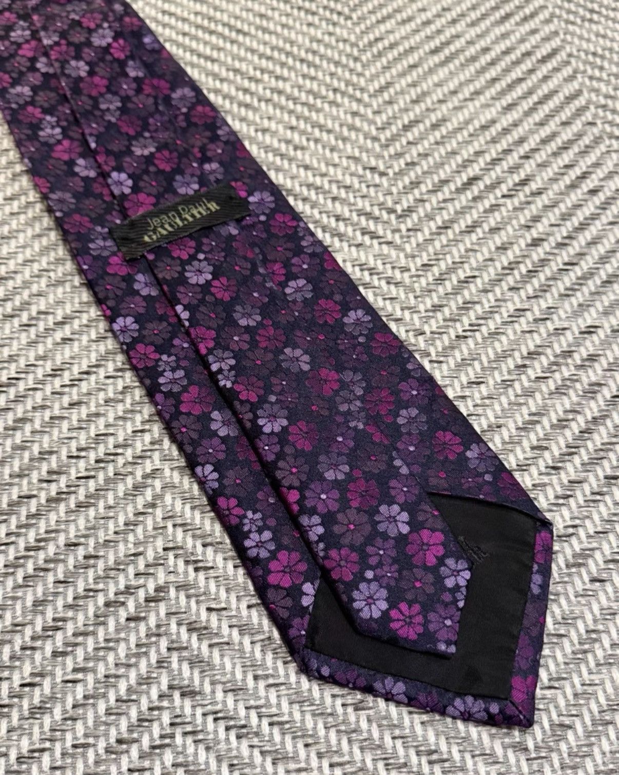 Jean Paul Gaultier Jean Paul Gaultier Purple Floral All-Over Tie K24 Size ONE SIZE - 4 Thumbnail