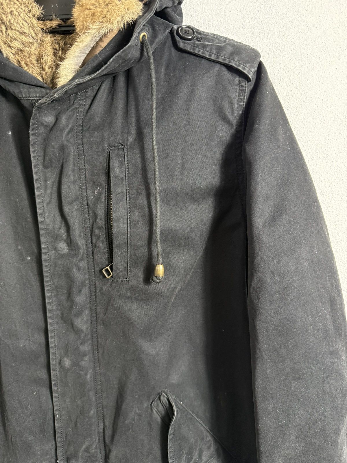 GOA Japan Brand Parka Jacket With Faux Fur Inner Fish Tail Style Size US S / EU 44-46 / 1 - 6 Thumbnail