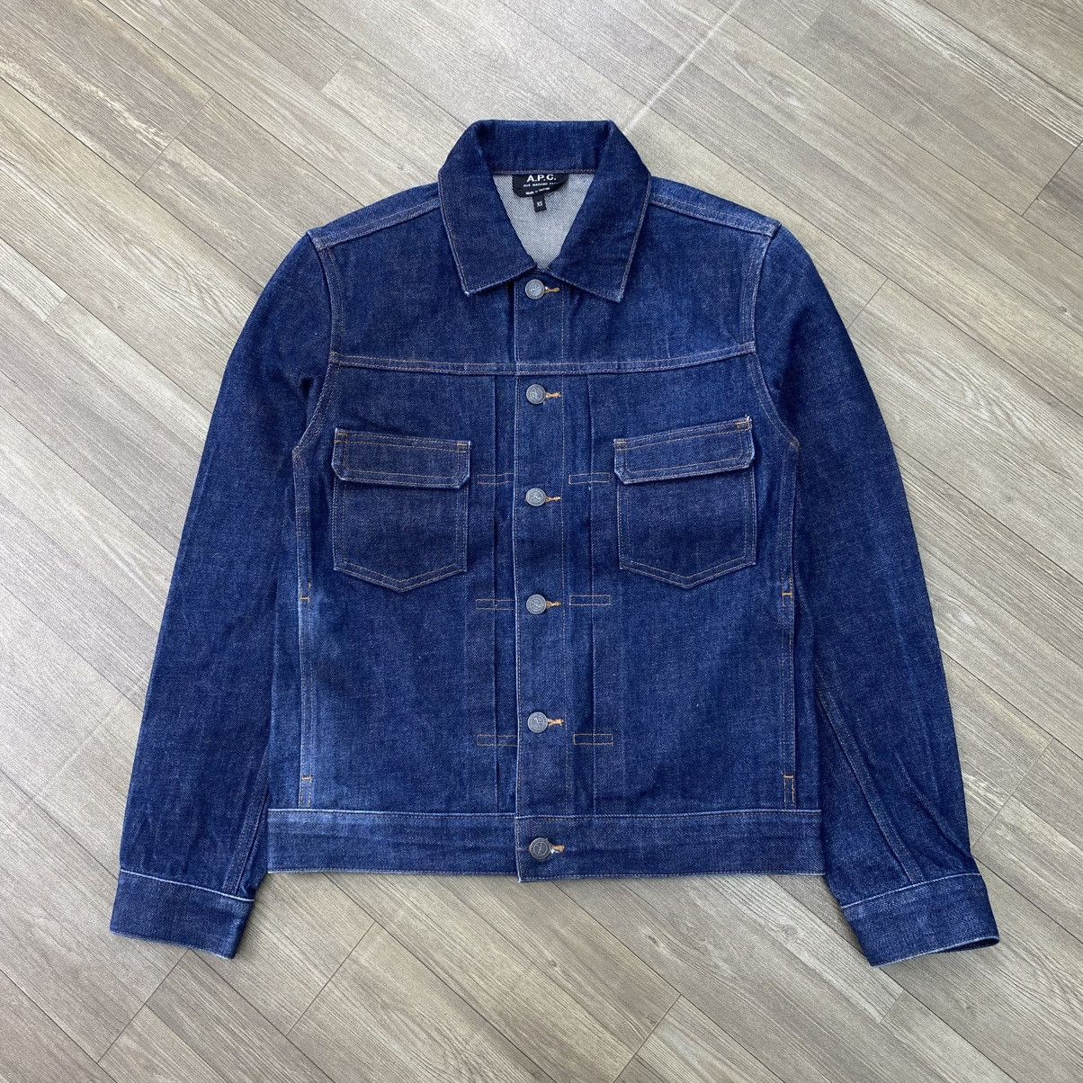 A.P.C. Vintage 90s A.P.C. Selvedge Denim Jacket Made In Japan 