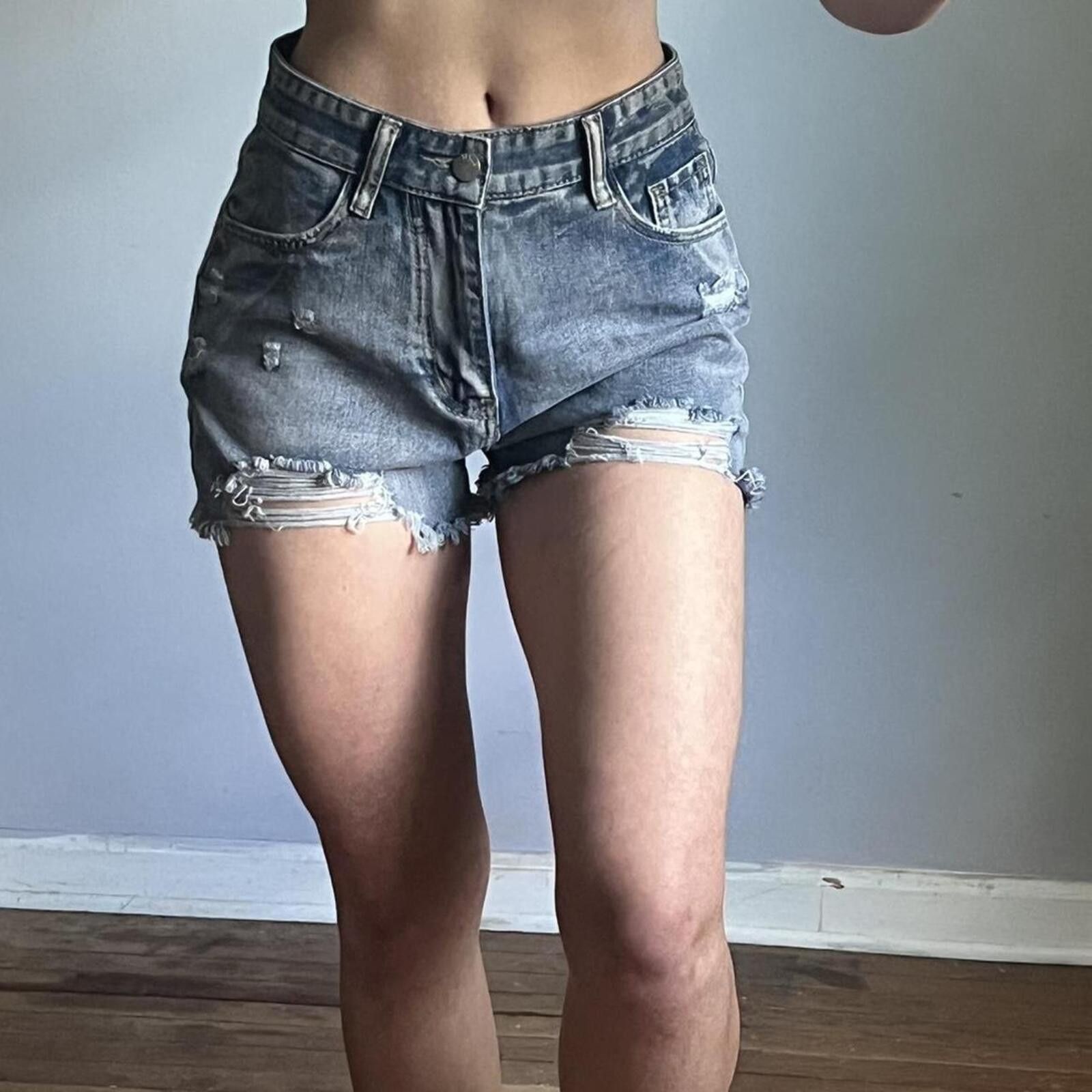 Other high waisted distressed jean shorts Size 28" / US 6 / IT 42 - 2 Thumbnail