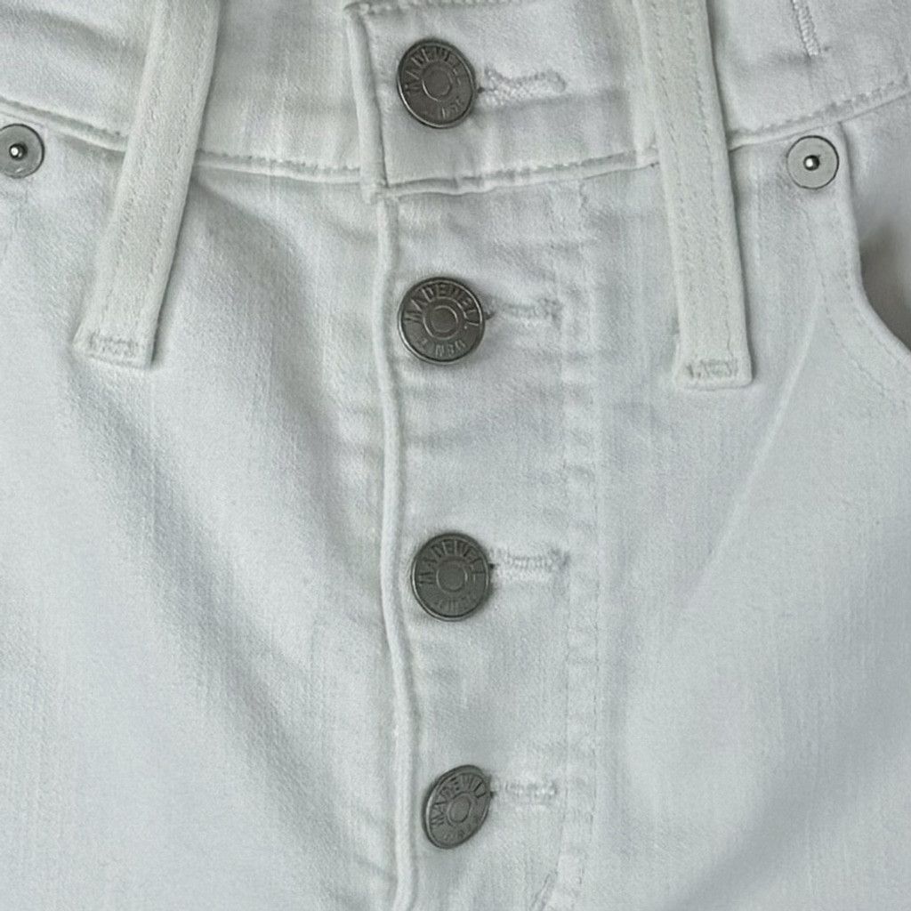 Madewell NWT MADEWELL Women's White High Rise Skinny Crop Jeans W28 Size 28" / US 6 / IT 42 - 2 Thumbnail