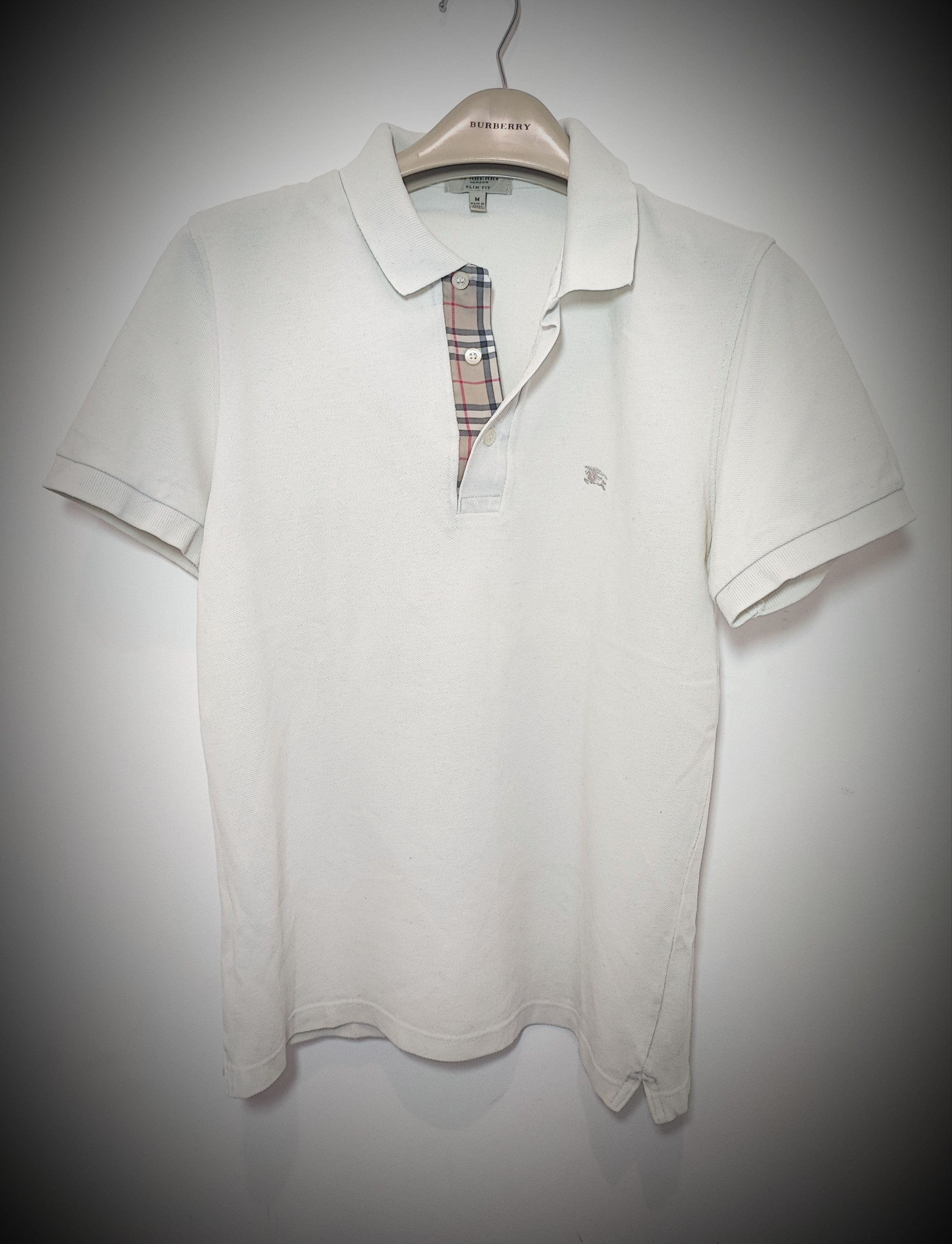 Burberry 🔥 Burberry Polo Size M White 🔥 Size US M / EU 48-50 / 2 - 2 Thumbnail