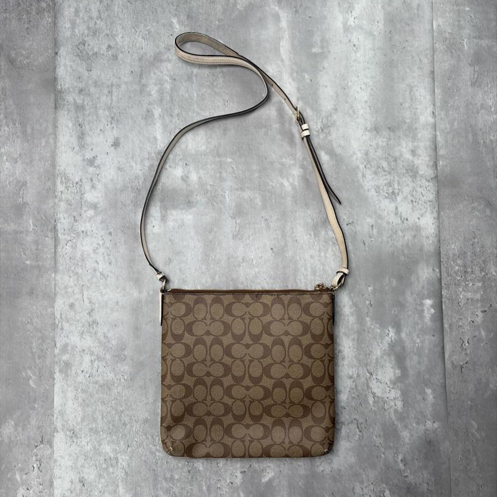 Coach Y2K Brown Coach Signature C Distressed Grunge Crossbody Bag Size ONE SIZE - 6 Thumbnail
