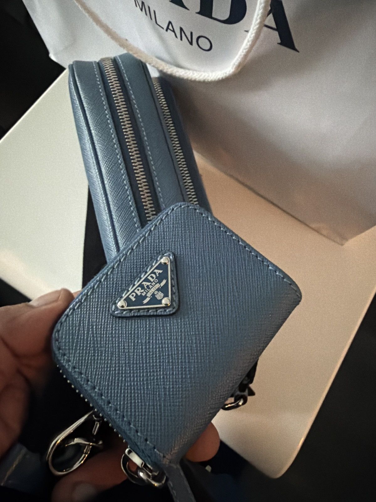 Prada PRADA LIMITED EDITION BLUE SIDEBAG Size ONE SIZE - 4 Thumbnail