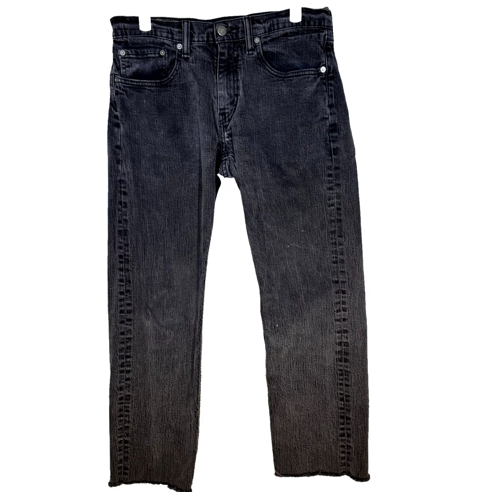 Levi's Levi's 559 Jeans Mens 31x30 Black Denim Relaxed Straight Mid Rise Stretch Jeans Size US 31 - 2 Thumbnail