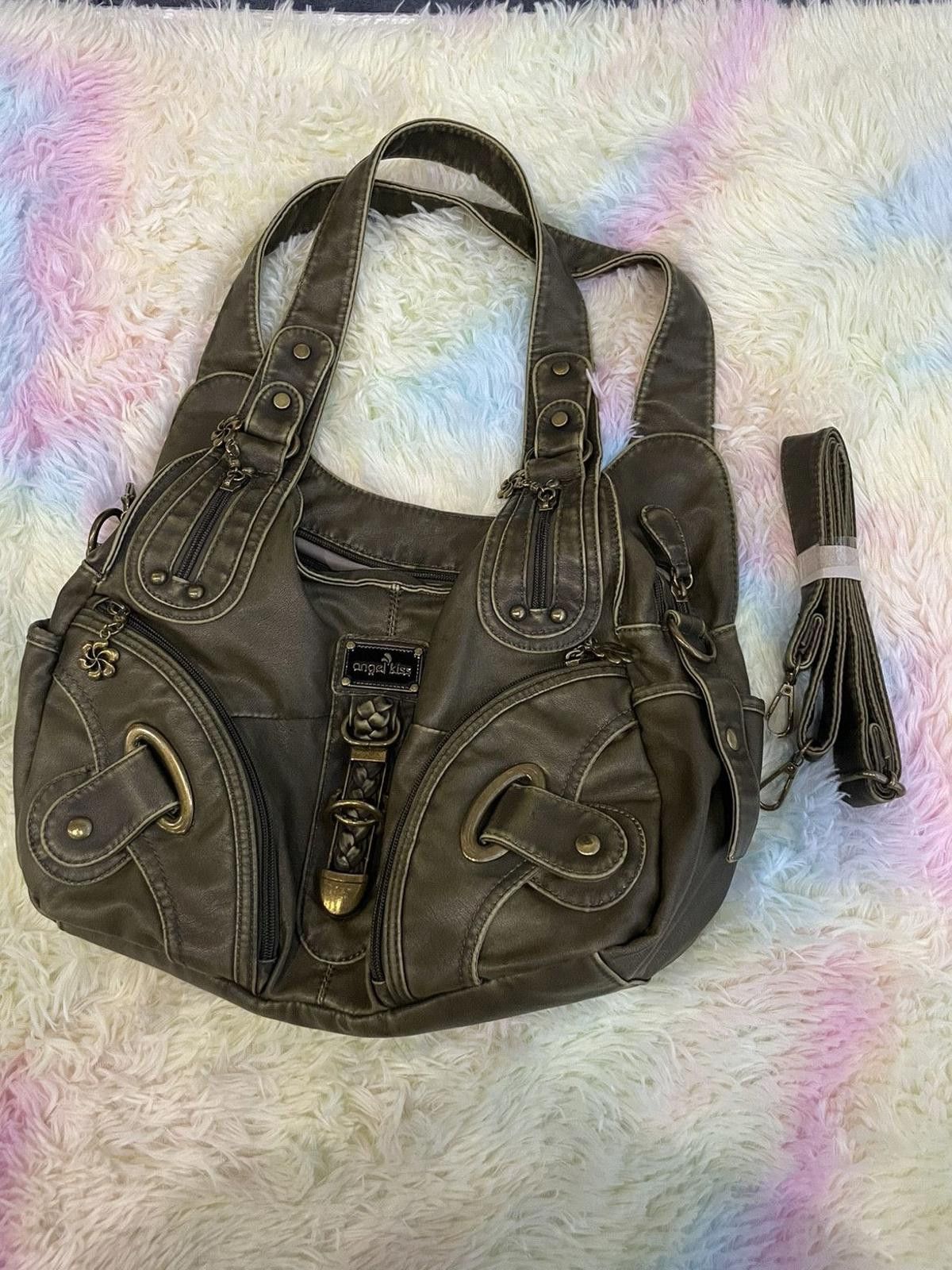 Vintage y2k Khaki Over Shoulder Bag Size ONE SIZE - 2 Thumbnail