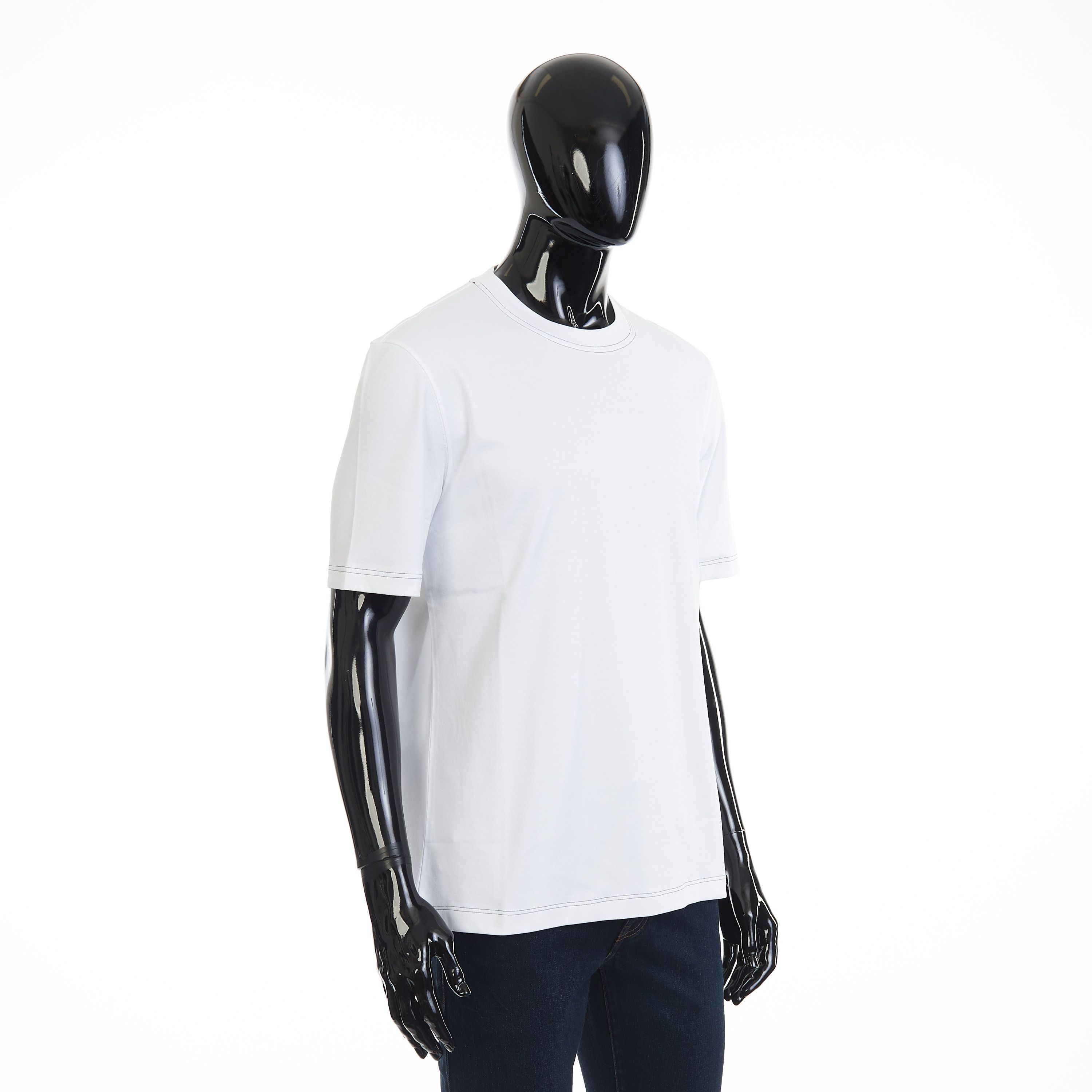 Brunello Cucinelli White Crew Neck T-shirt - Short-sleeve, Cotton Interlock Size US XL / EU 56 / 4 - 9 Thumbnail
