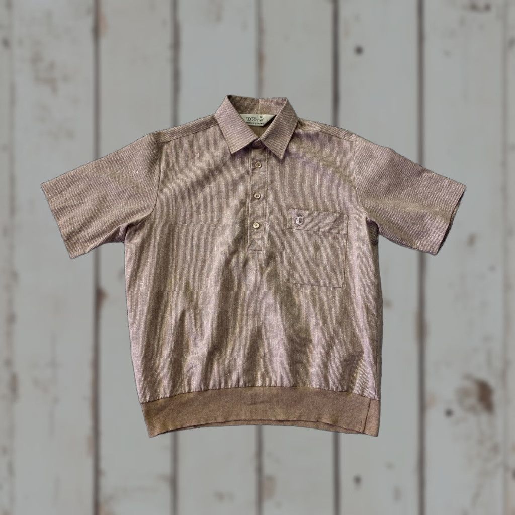 Vintage VINTAGE D'Accord Shirt Short Sleeve Geometric Design Browns Men's M Size US M / EU 48-50 / 2 - 1 Thumbnail