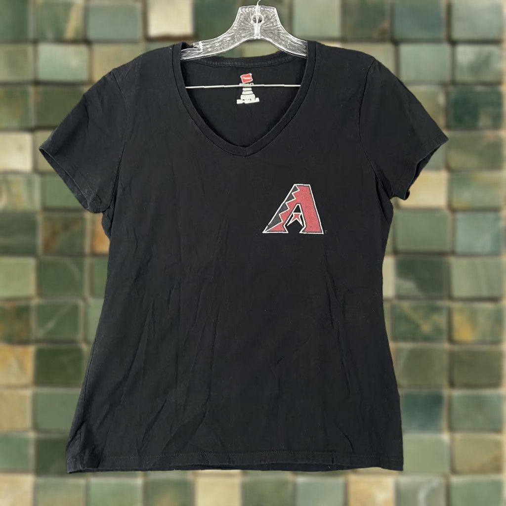Hanes VINTAGE Hanes Nano Diamondbacks Baseball T-Shirt Women Small Black Female S Size S / US 4 / IT 40 - 1 Thumbnail