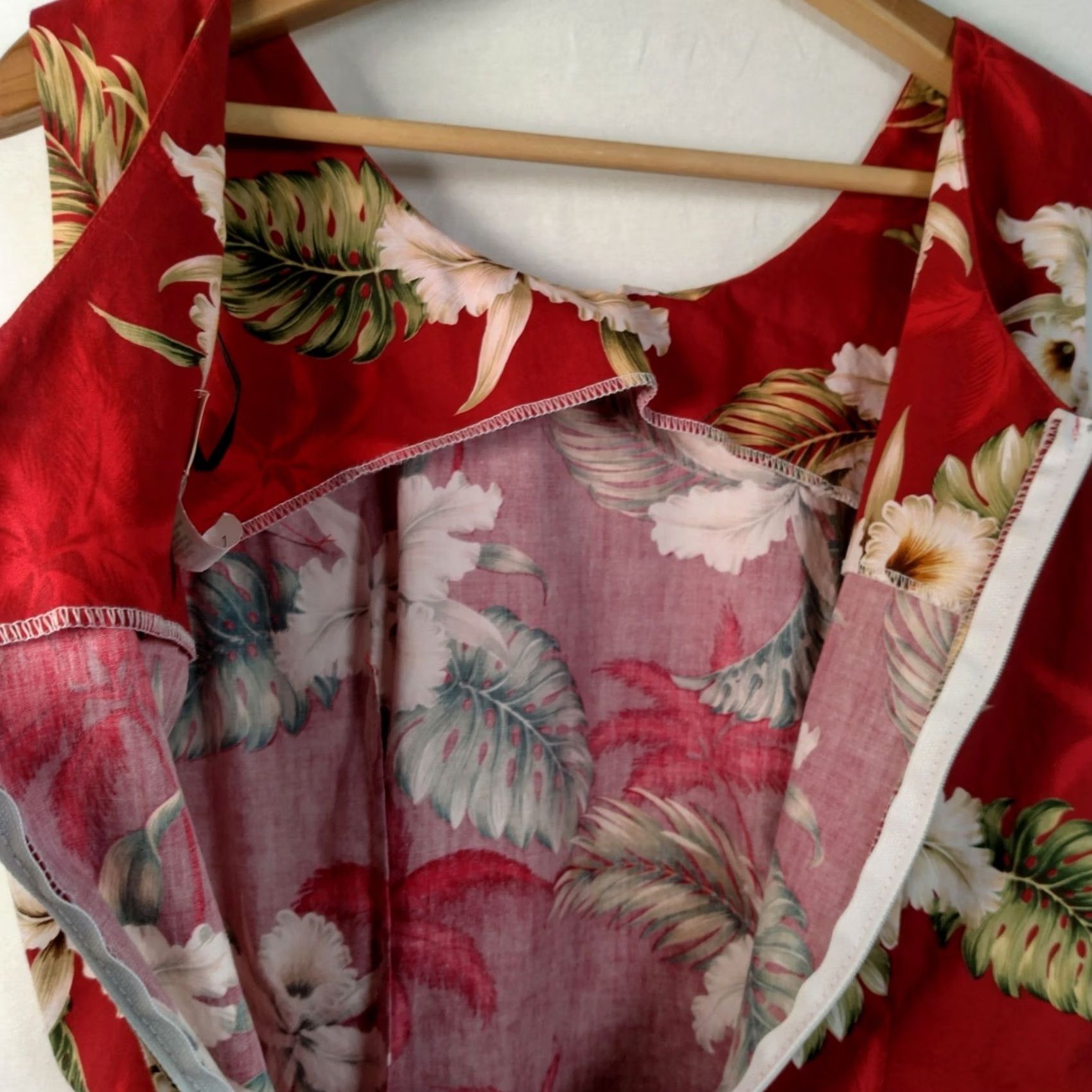 Vintage VINTAGE Ky's Dress Womens L Red Hawaiian Print Large White Floral Tropical Aloha Sundress Size L / US 10 / IT 46 - 7 Thumbnail