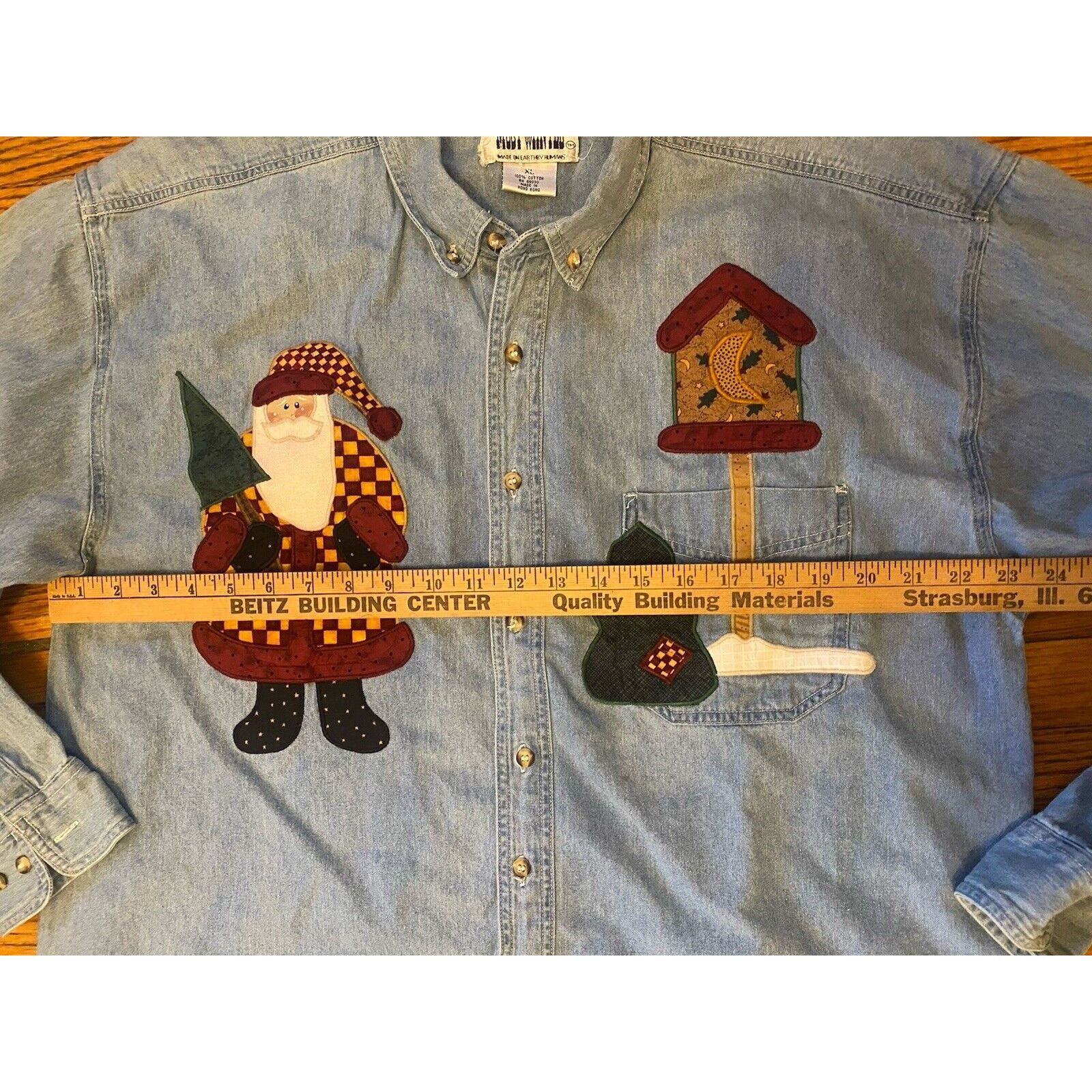 Other VTG Christmas Santa Denim Button Up Women’s XL Most Wanted Size XL / US 12-14 / IT 48-50 - 5 Thumbnail