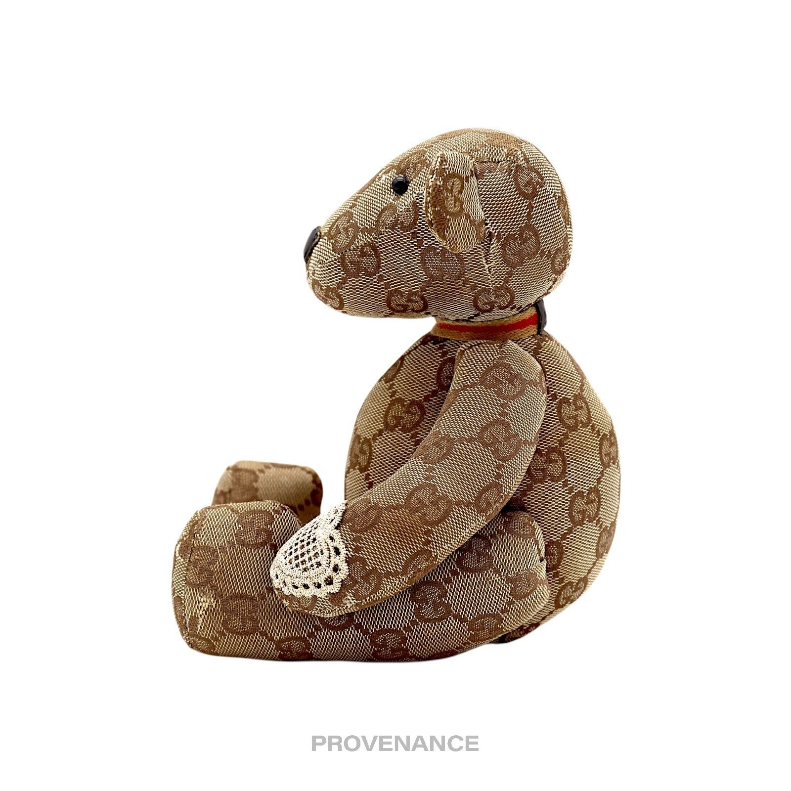 Gucci 🔴 Gucci Teddy Bear - GG Canvas Tan Patchwork Size ONE SIZE - 6 Thumbnail