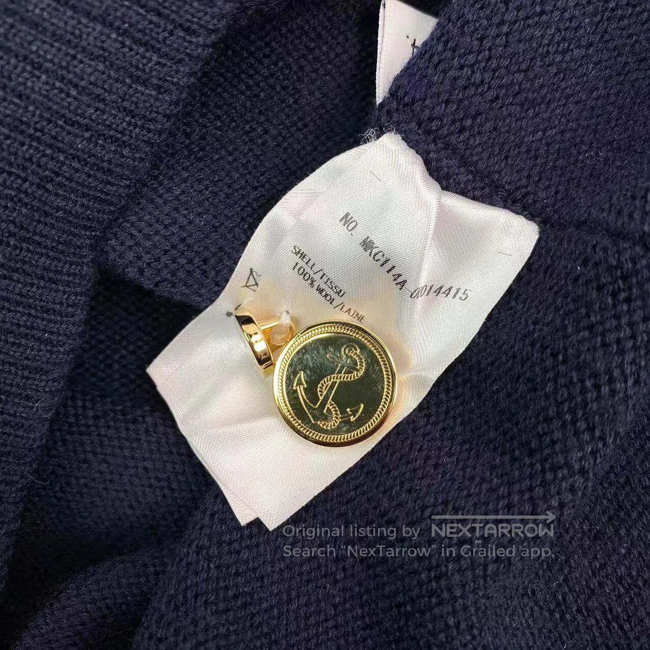 Thom Browne Thom Browne Size 4 Cashmere cardigan with gold buttons| Size XL / US 12-14 / IT 48-50 - 4 Thumbnail