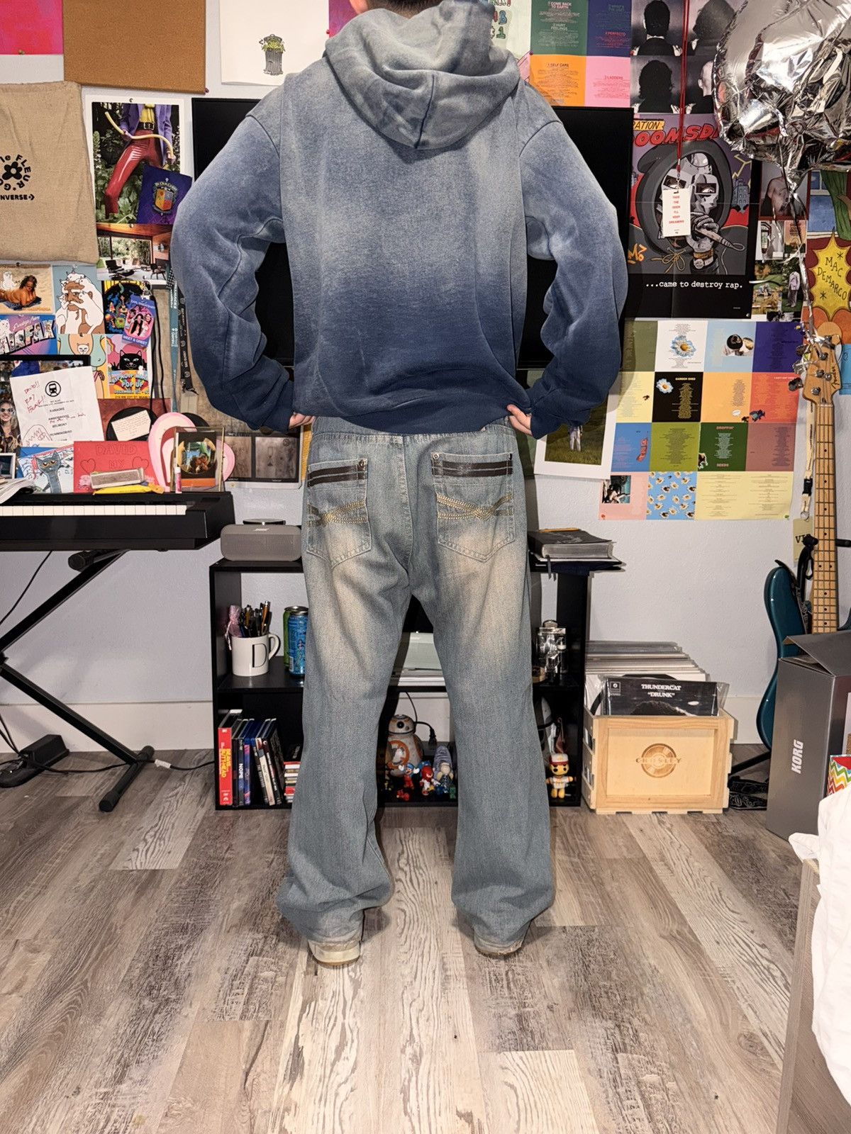 Other Vintage Faded Jeans Size US 36 / EU 52 - 3 Thumbnail